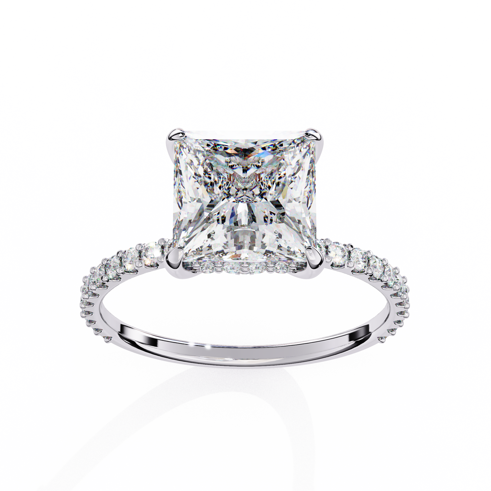 2.65 ct Eclipse Halo Ring 9k