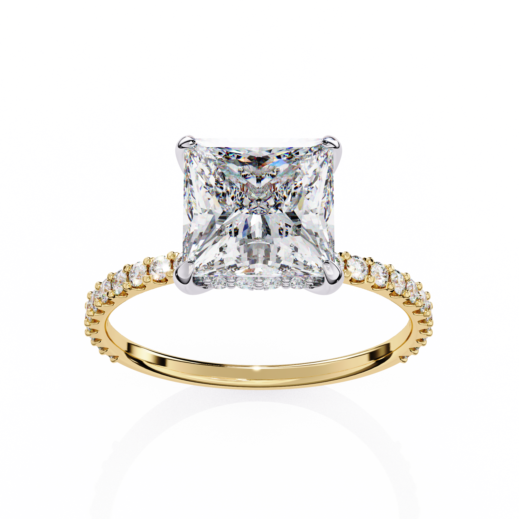 2.65 ct Eclipse Halo Ring 9k