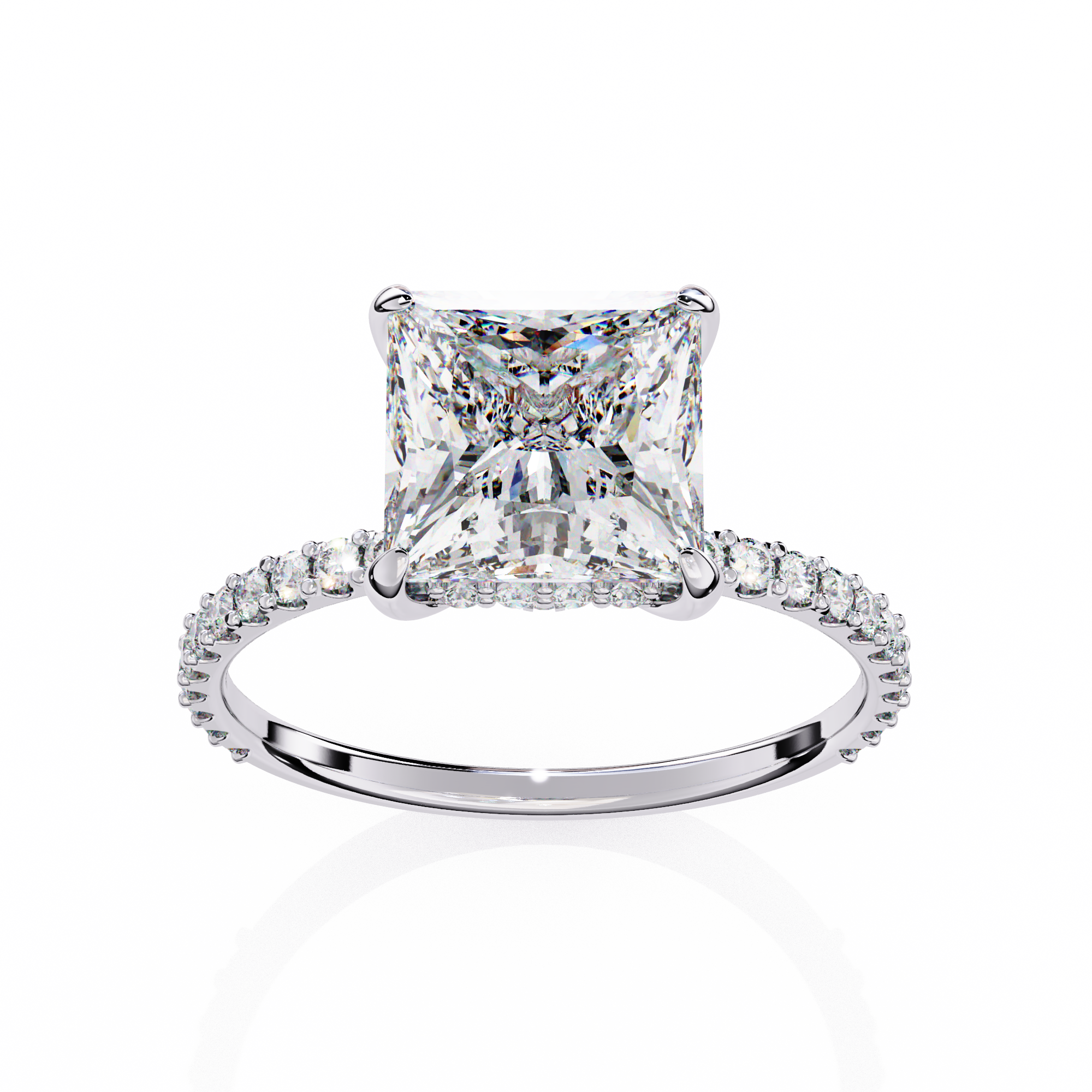 2.65 ct Eclipse Halo Ring 9k