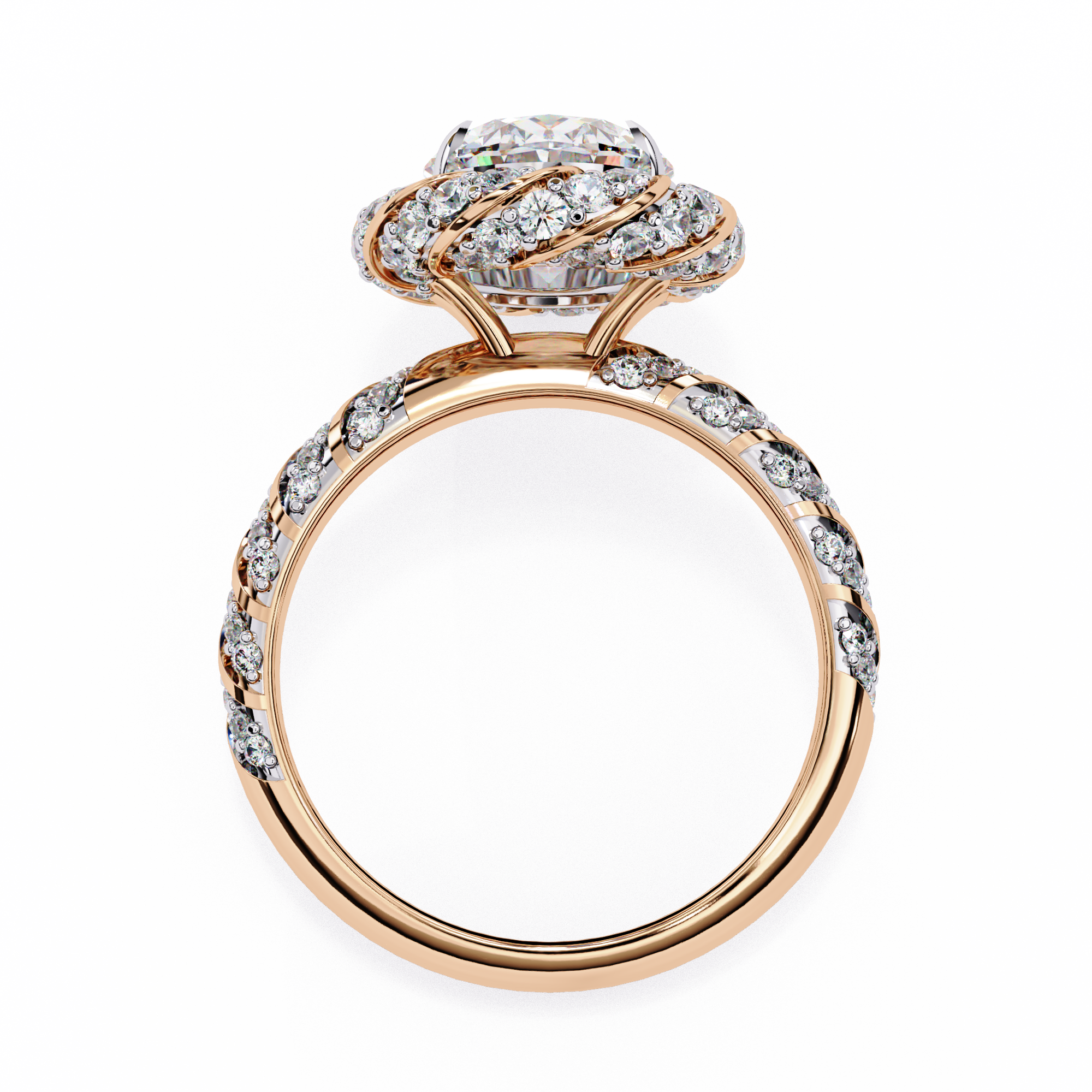 3.21 ct Oval Brilliance Ring 9k