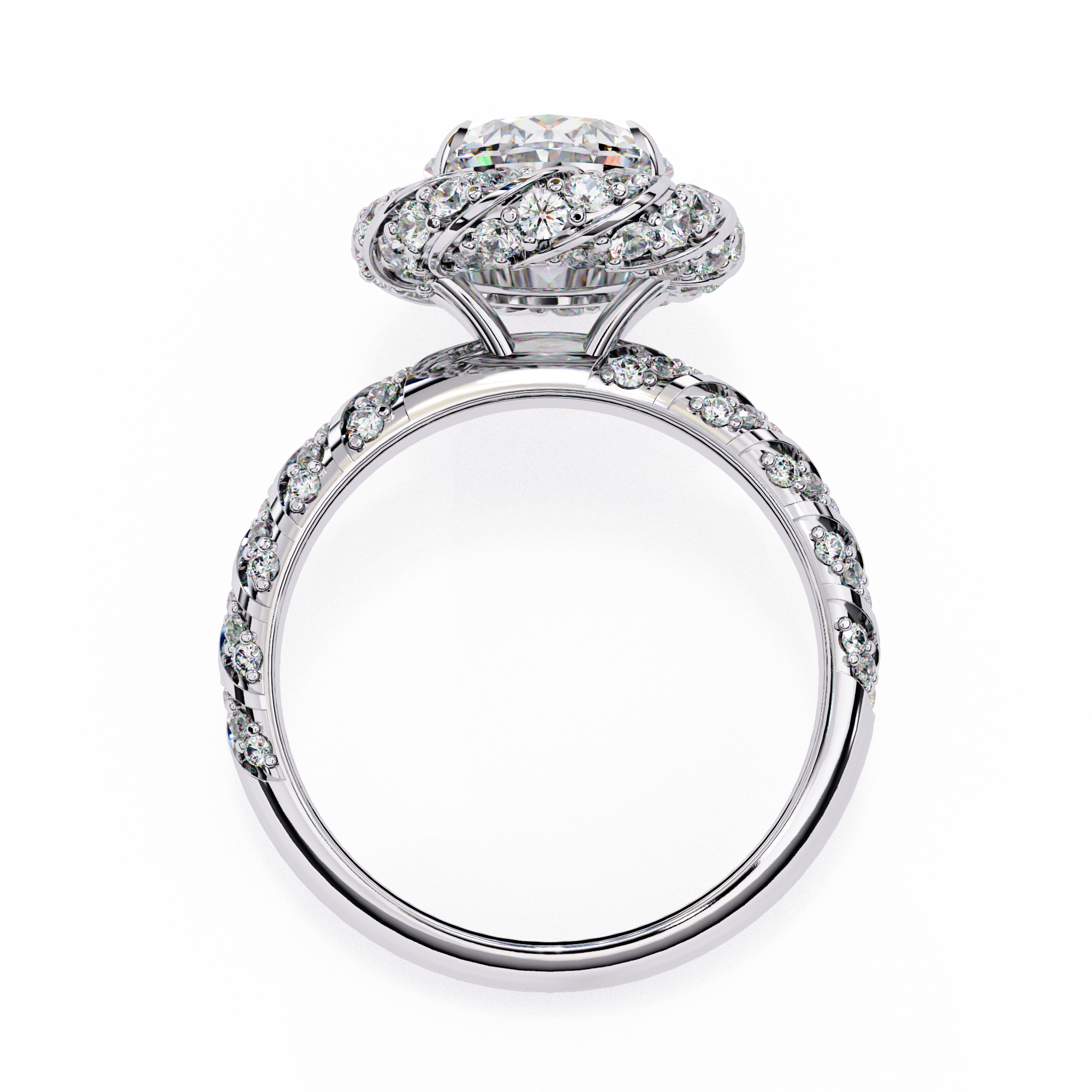 3.21 ct Oval Brilliance Ring 9k