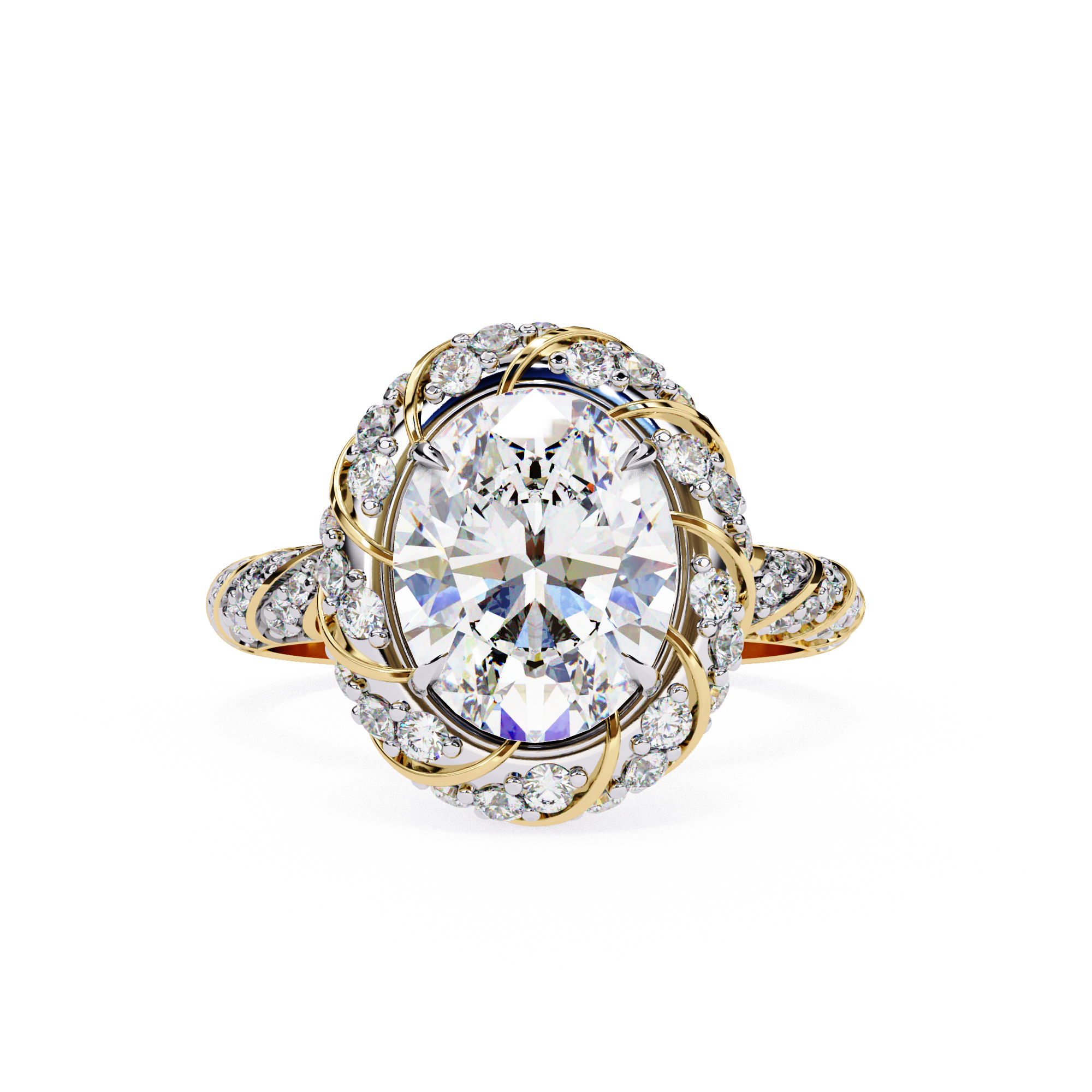3.21 ct Oval Brilliance Ring 9k