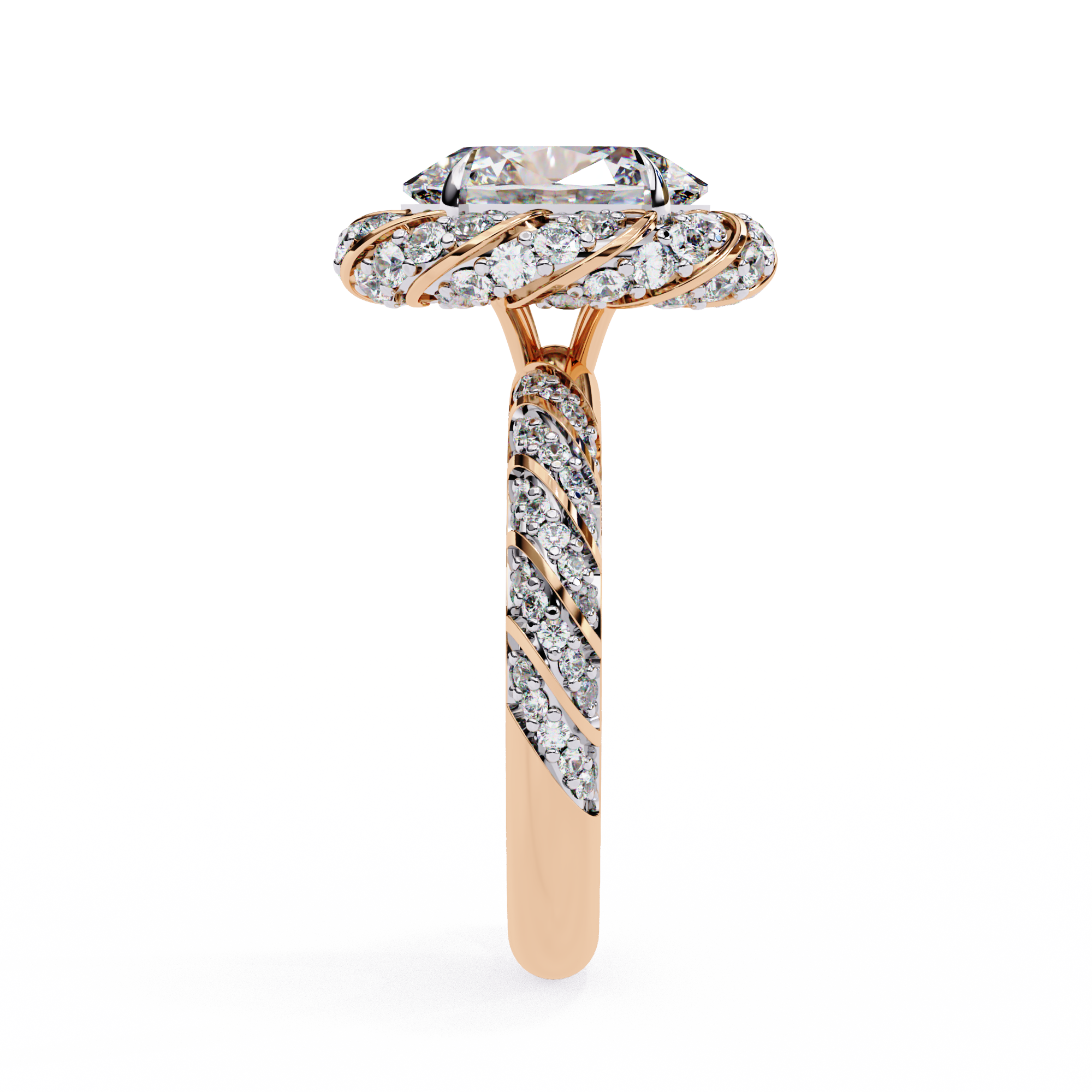 3.21 ct Oval Brilliance Ring 9k