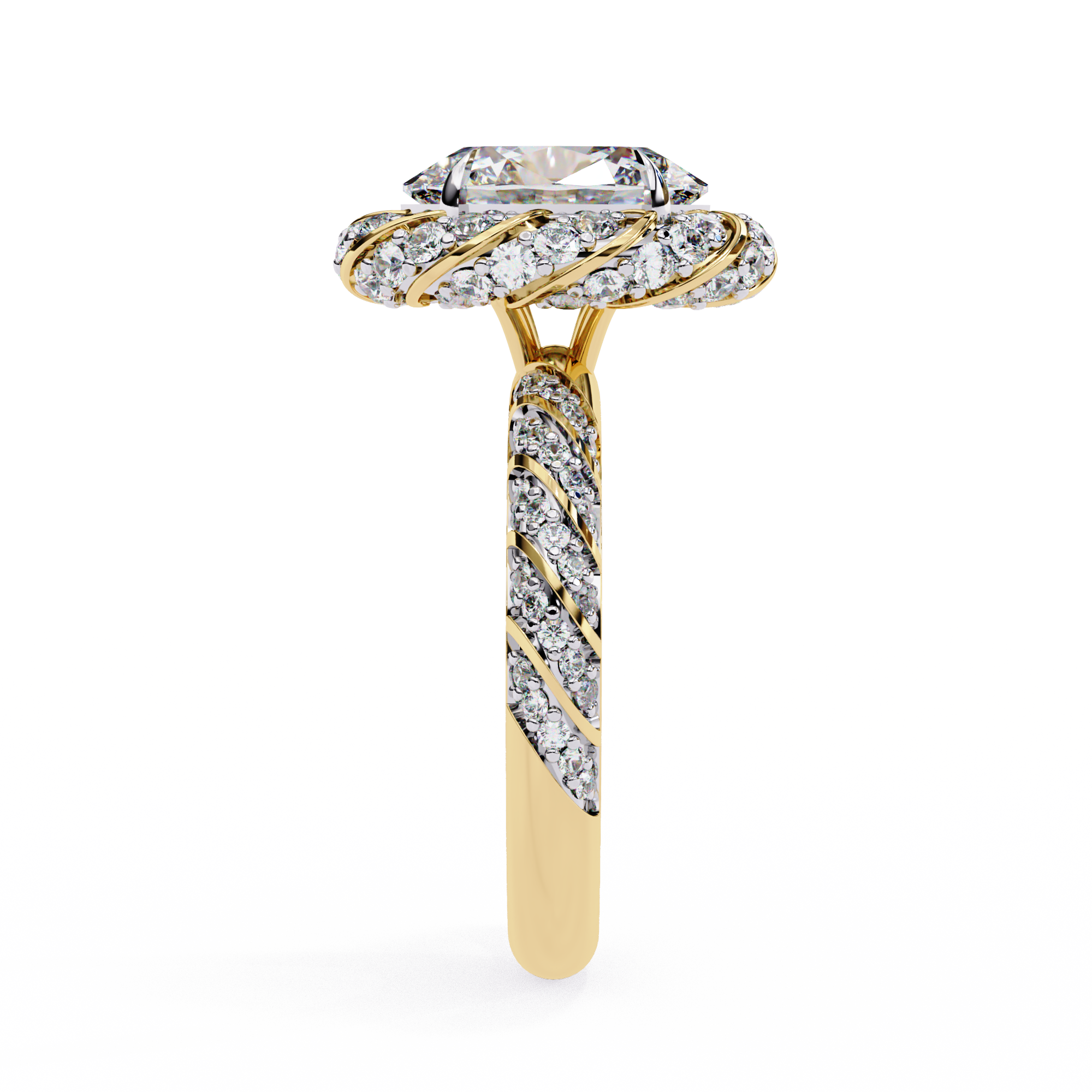 3.21 ct Oval Brilliance Ring 9k