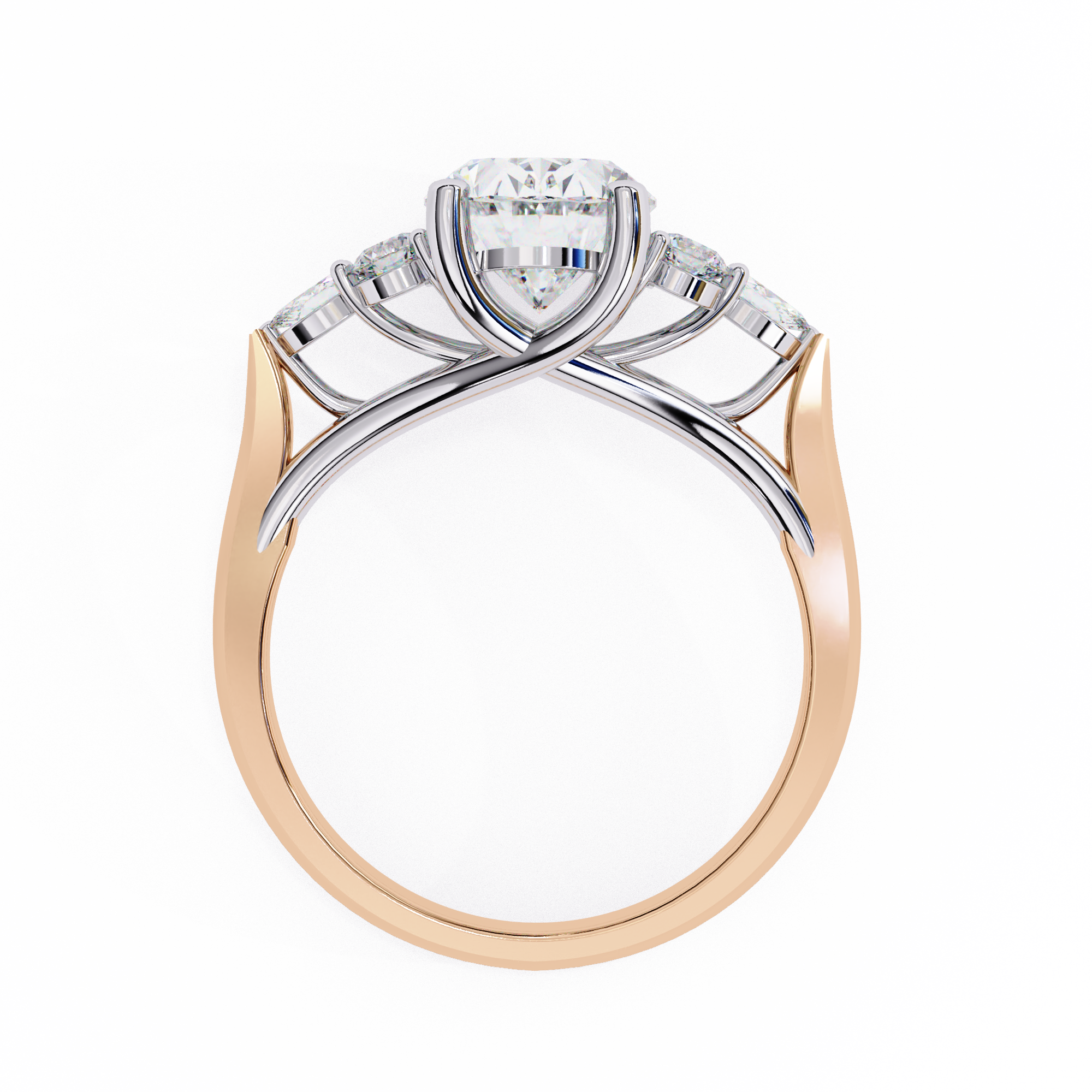 2.50 ct Marquise Oval Splendor Ring 9k