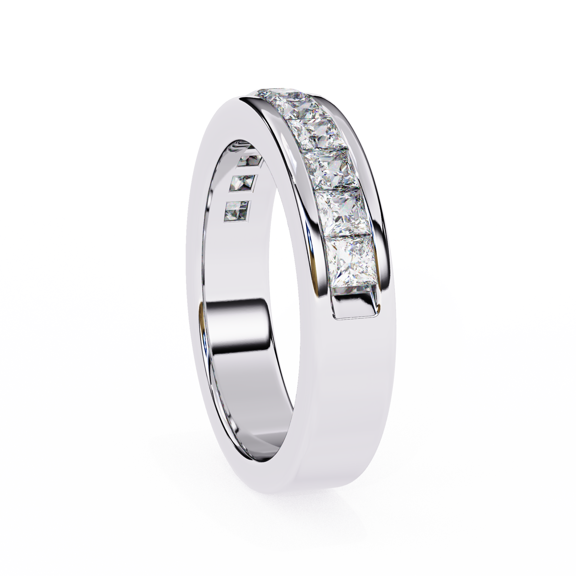 1.07 ct Princess Radiance Band 9k