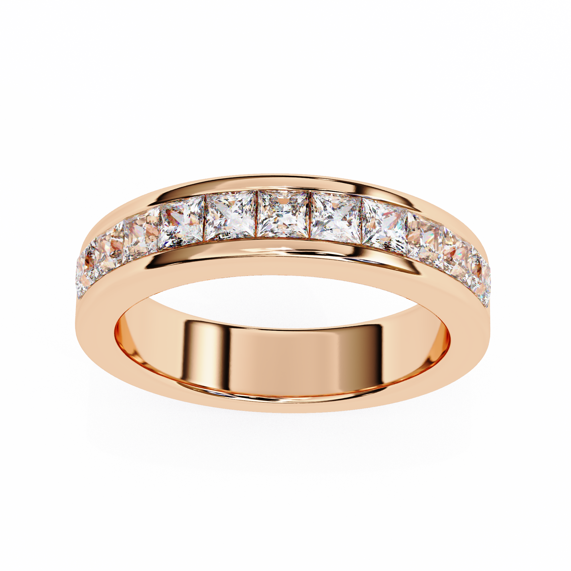 1.07 ct Princess Radiance Band 9k