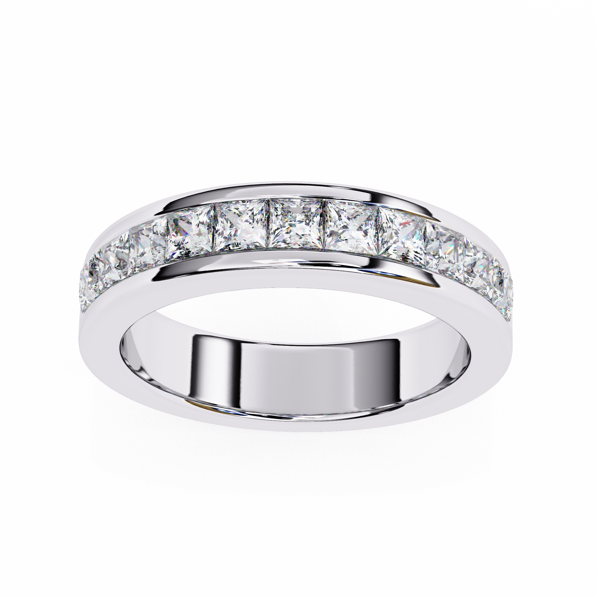 1.07 ct Princess Radiance Band 9k
