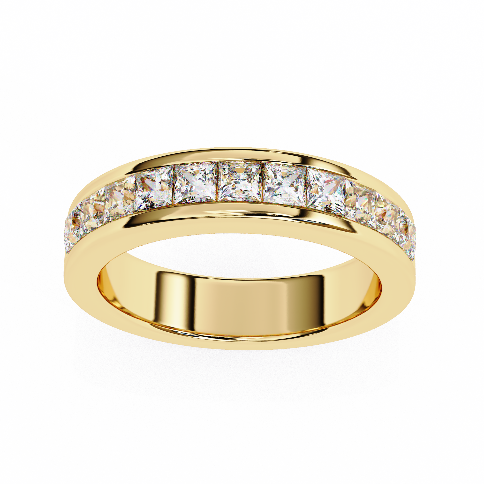 1.07 ct Princess Radiance Band 9k
