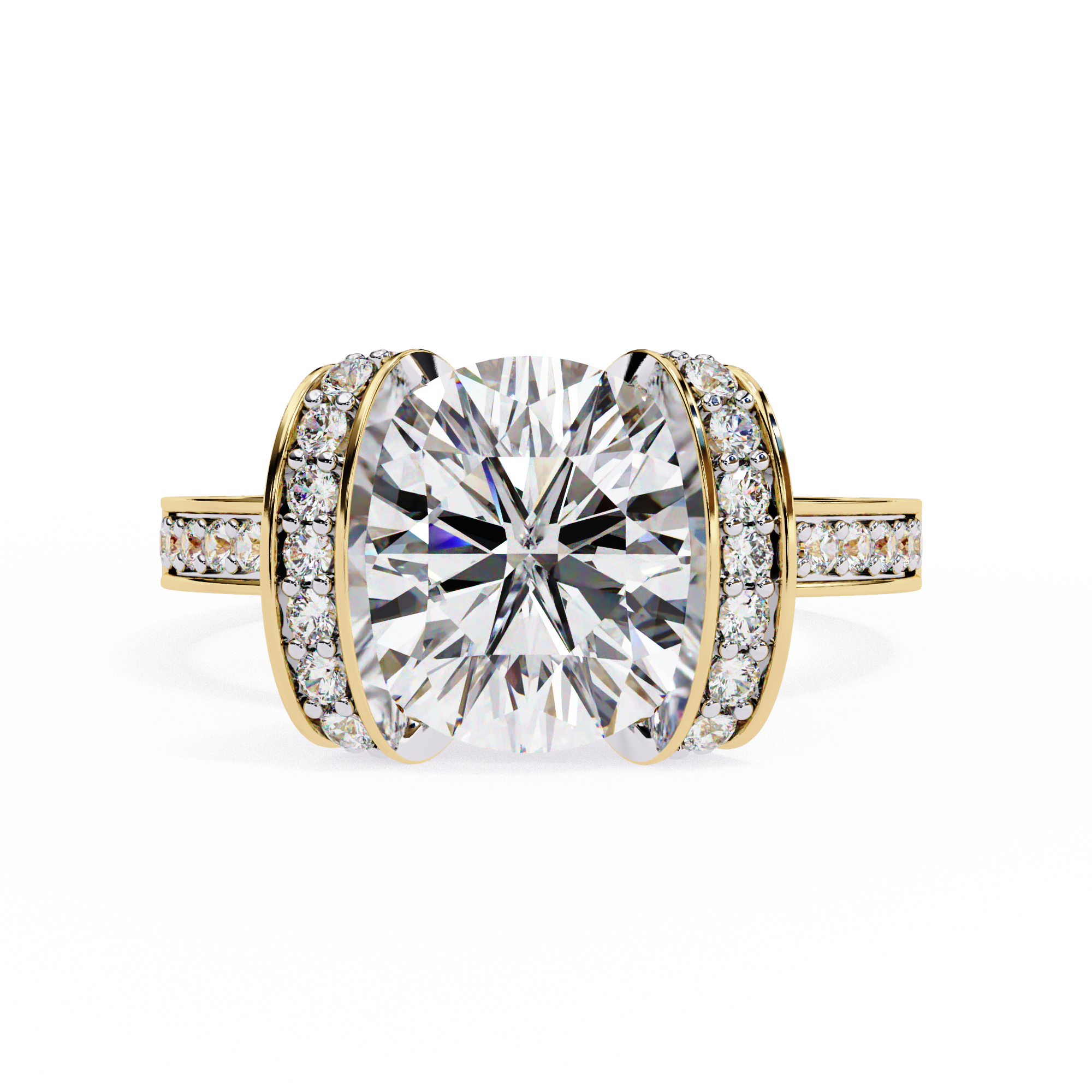 3.30 ct Magnificent Round Ring 9k