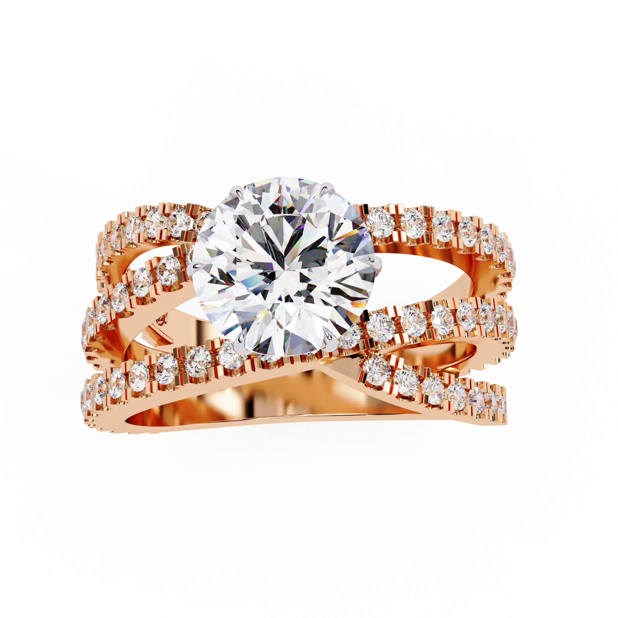 1.63 ct Radiant Round Ring 9k