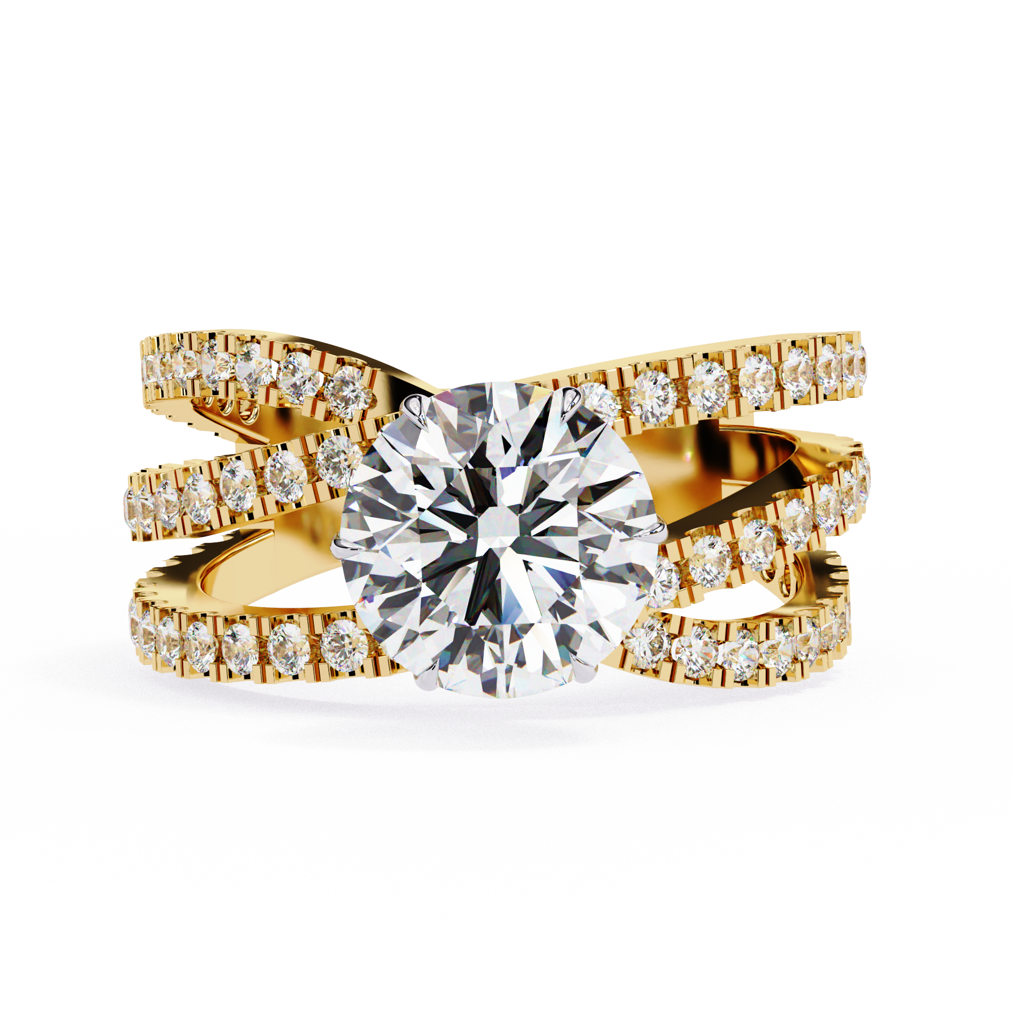 1.63 ct Radiant Round Ring 9k