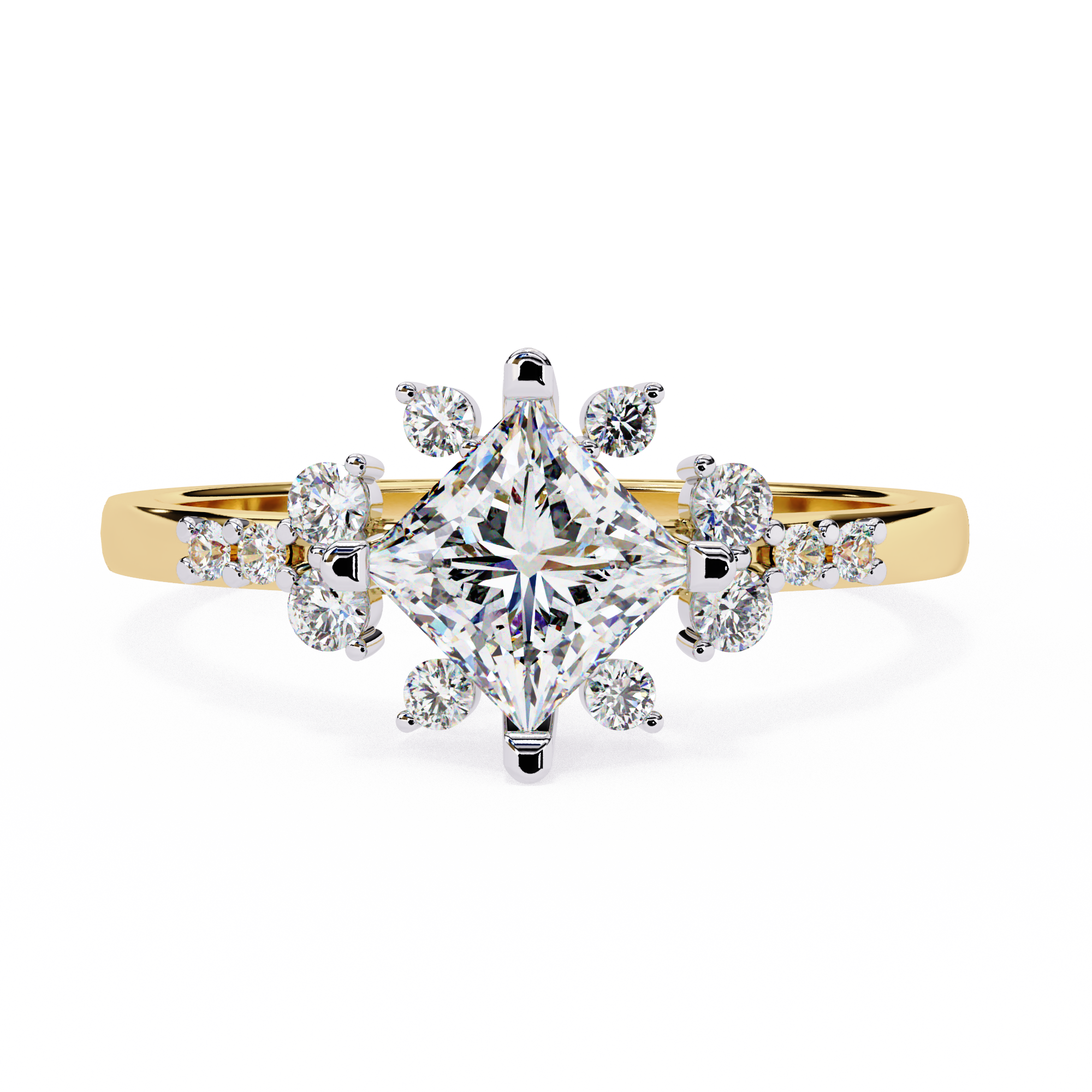 1.01 ct Lustrous Crown Ring 9k