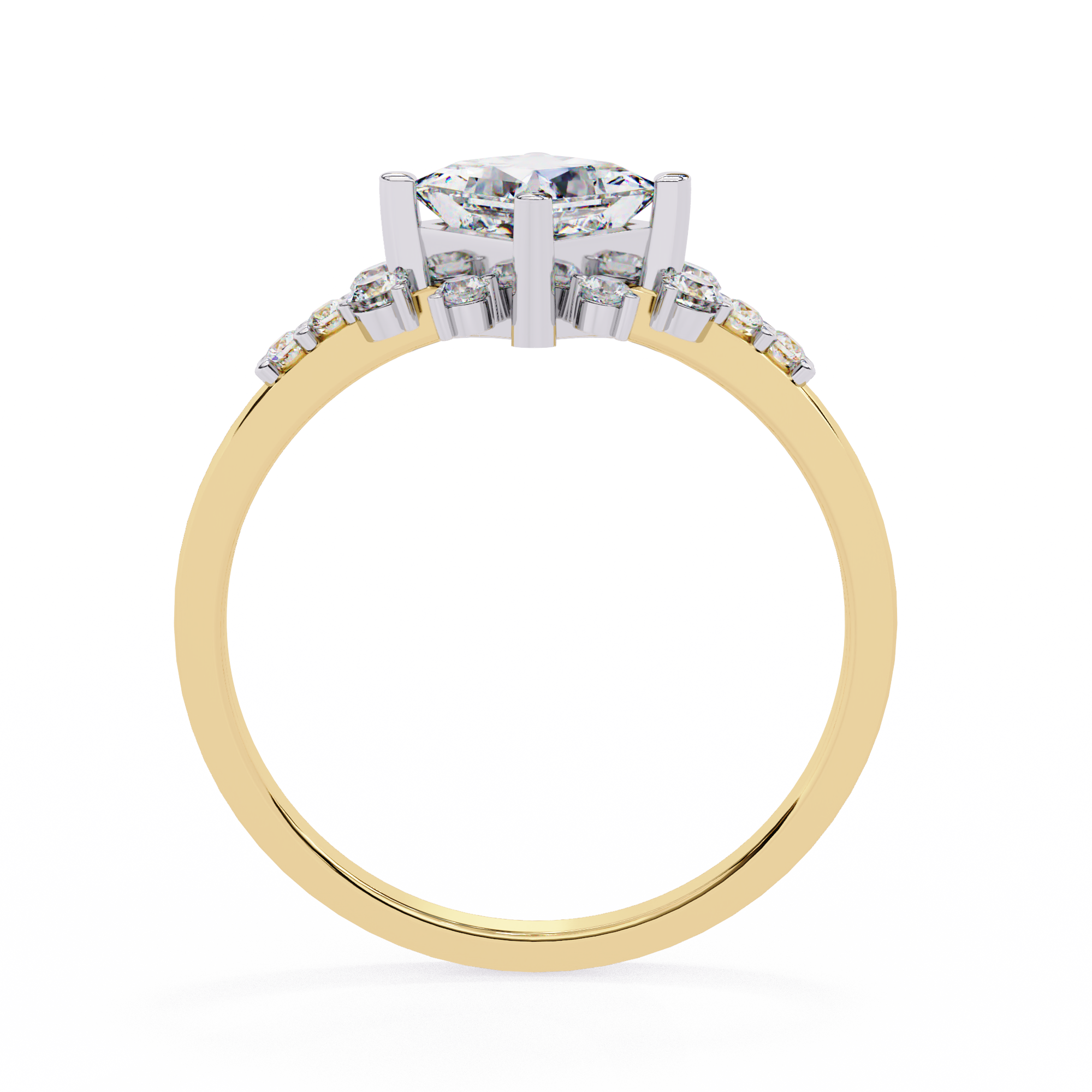 1.01 ct Lustrous Crown Ring 9k