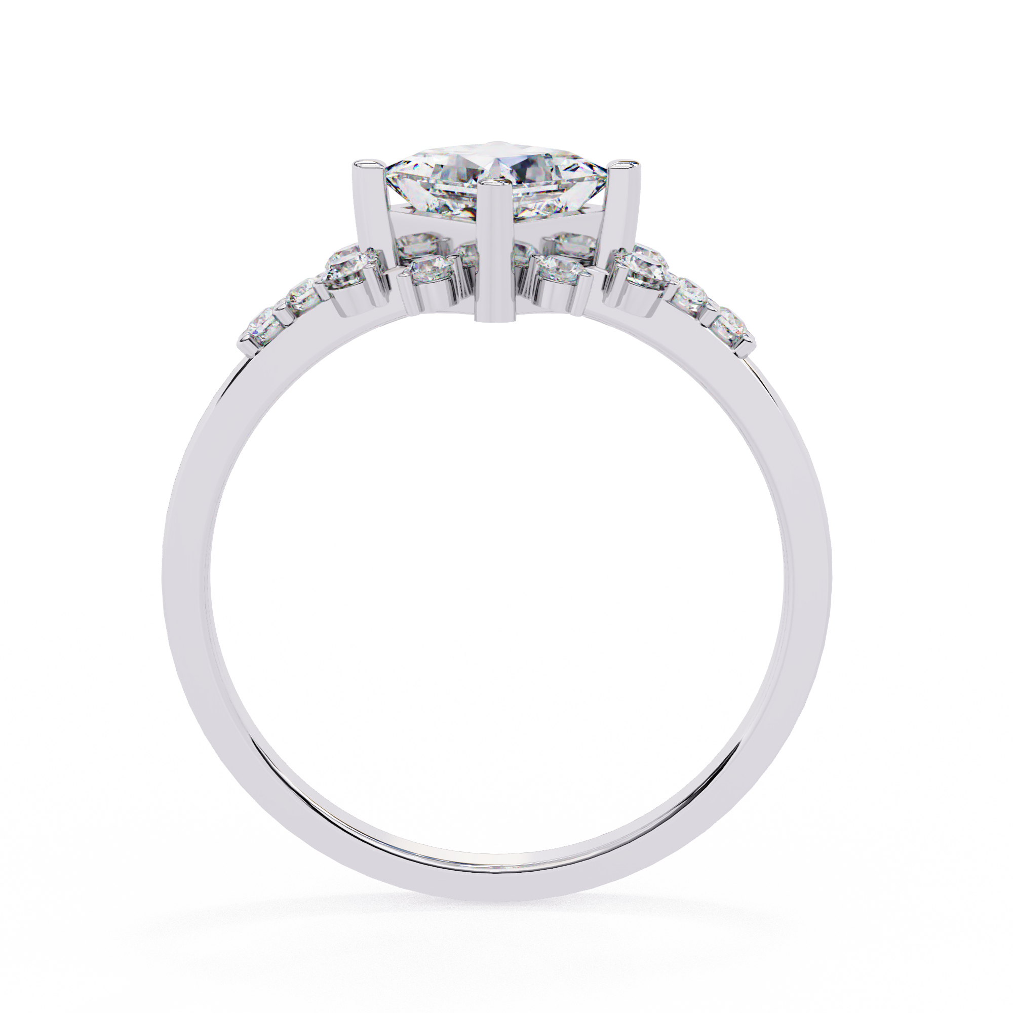 1.01 ct Lustrous Crown Ring 9k