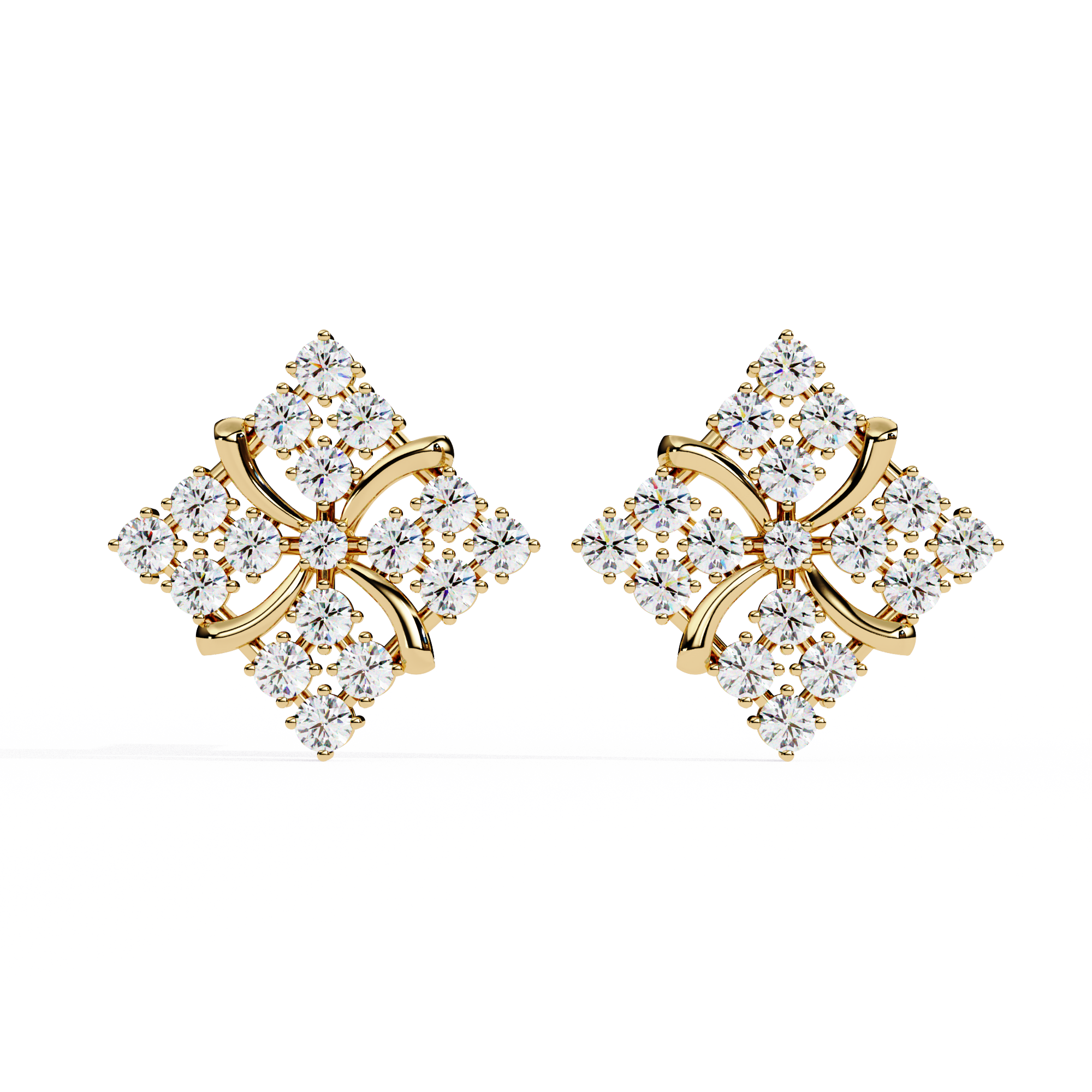 0.78 CT RADIANT BLOOM EARRING