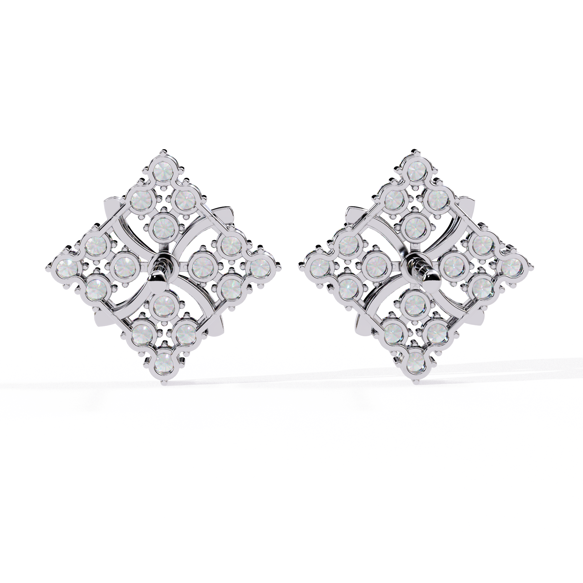 0.78 CT RADIANT BLOOM EARRING