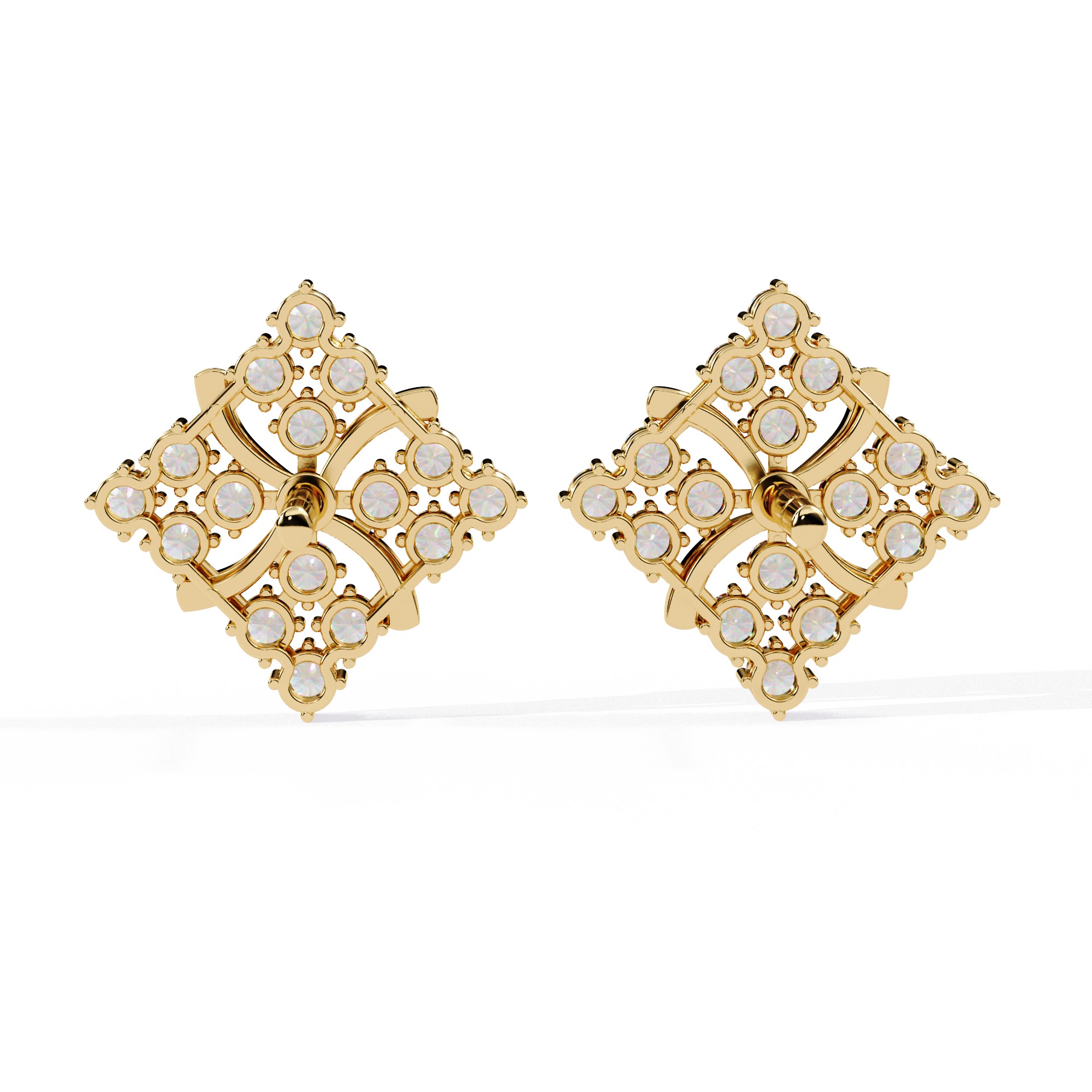 0.78 CT RADIANT BLOOM EARRING 18K