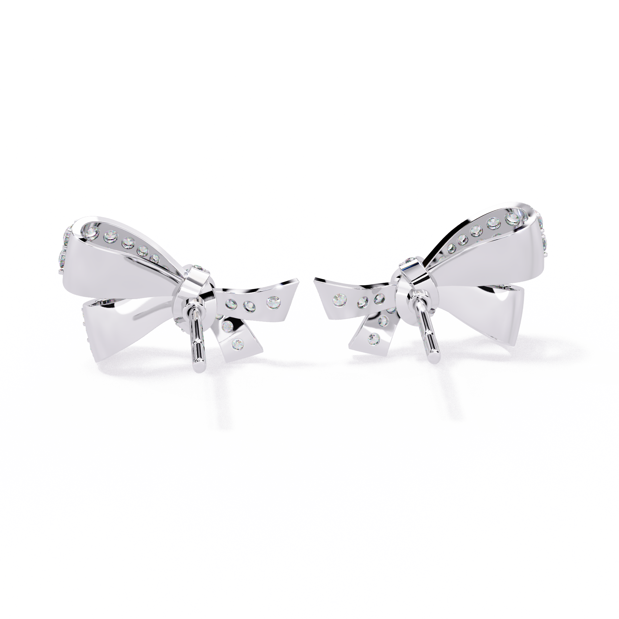 0.96 CT DAINTY BOW EARRING 9k
