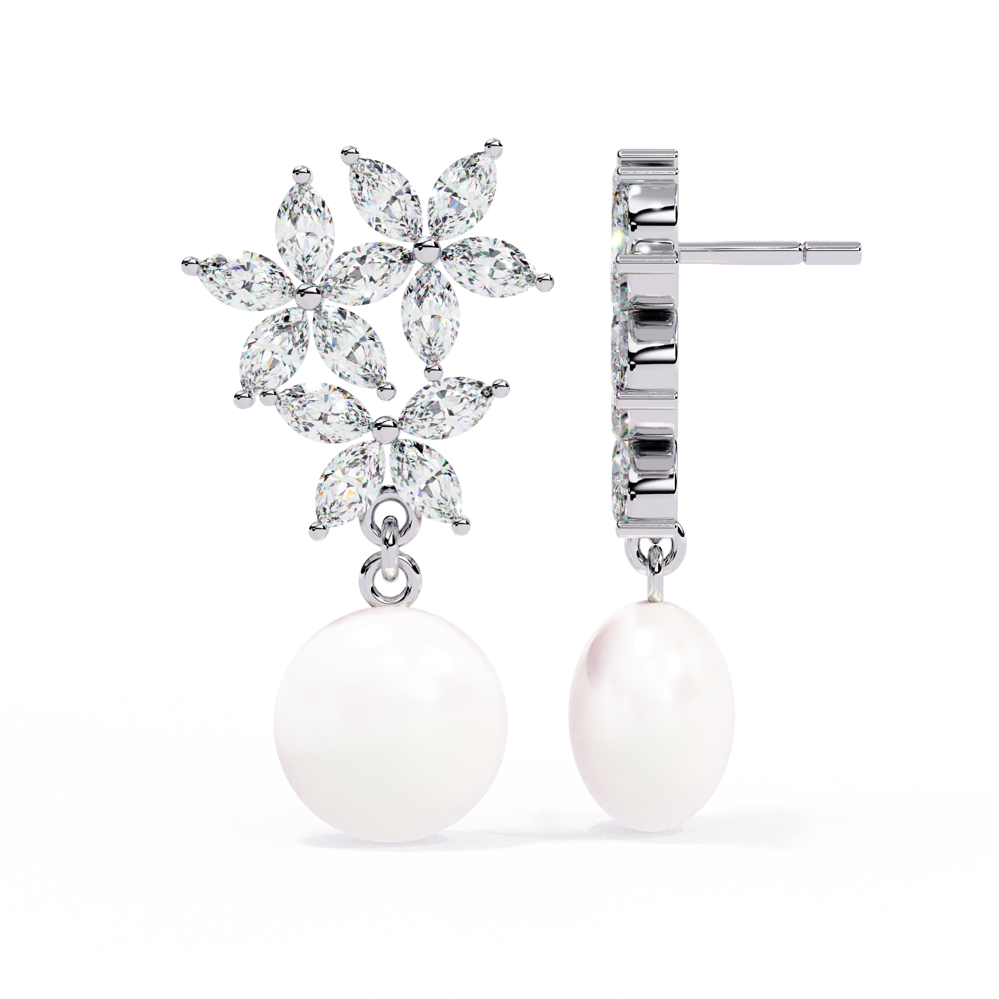 2.39 CT CELESTIAL BLOSSOM EARRING 9k
