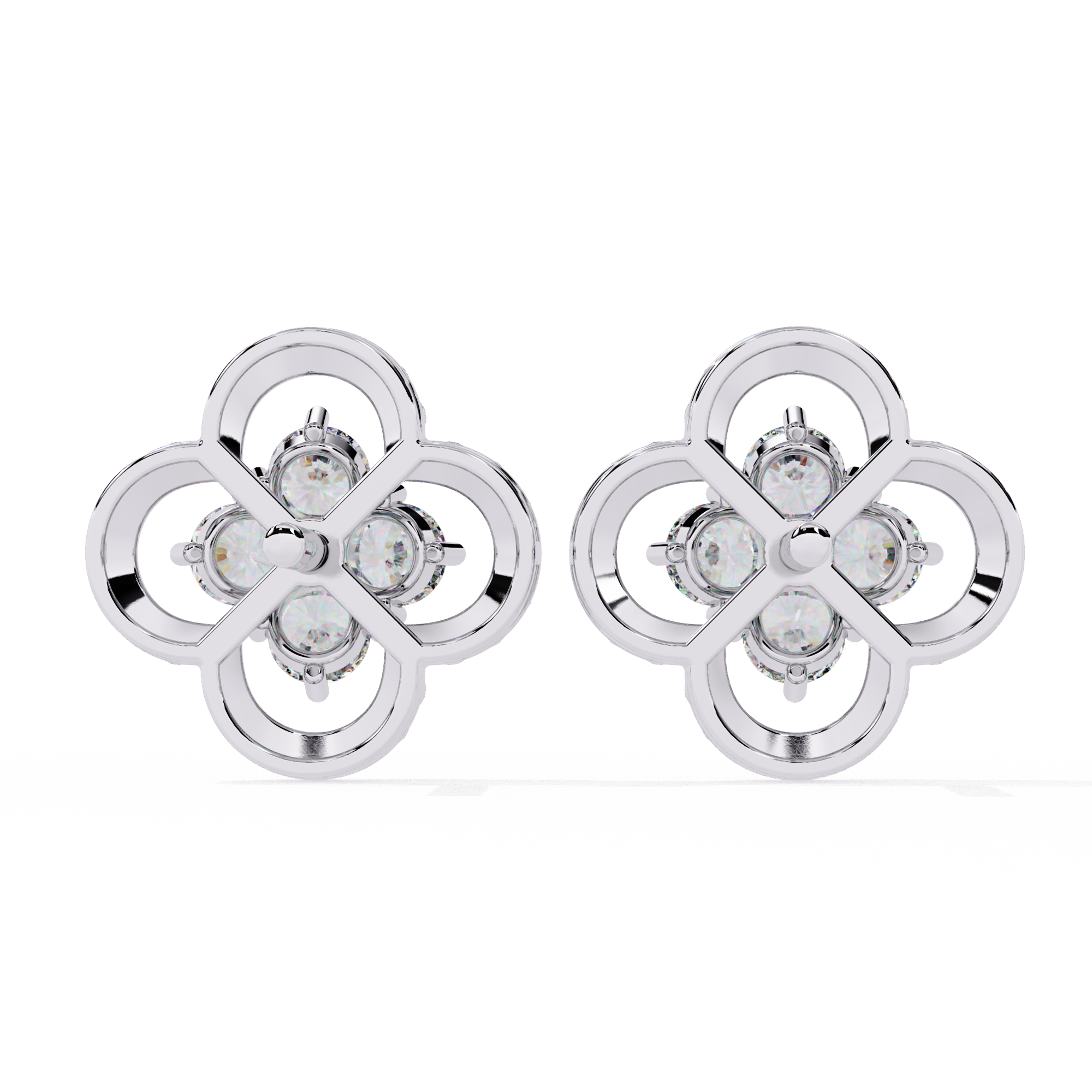 0.85 CT LUCK PETAL EARRING 9k