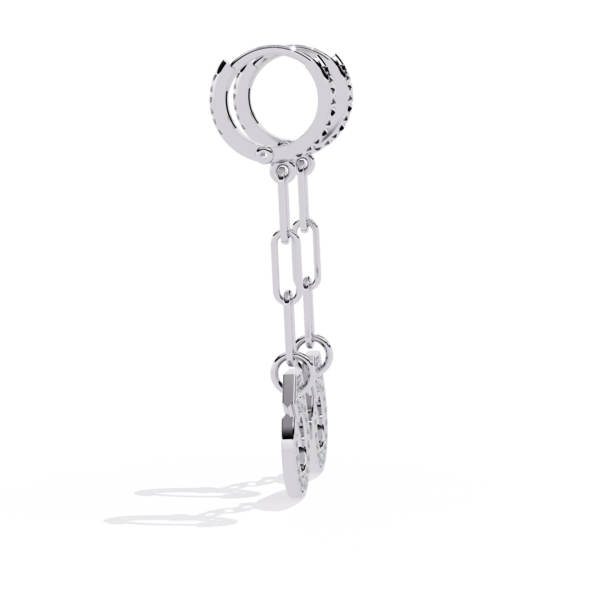 0.54 CT MODERN LINK EARRING