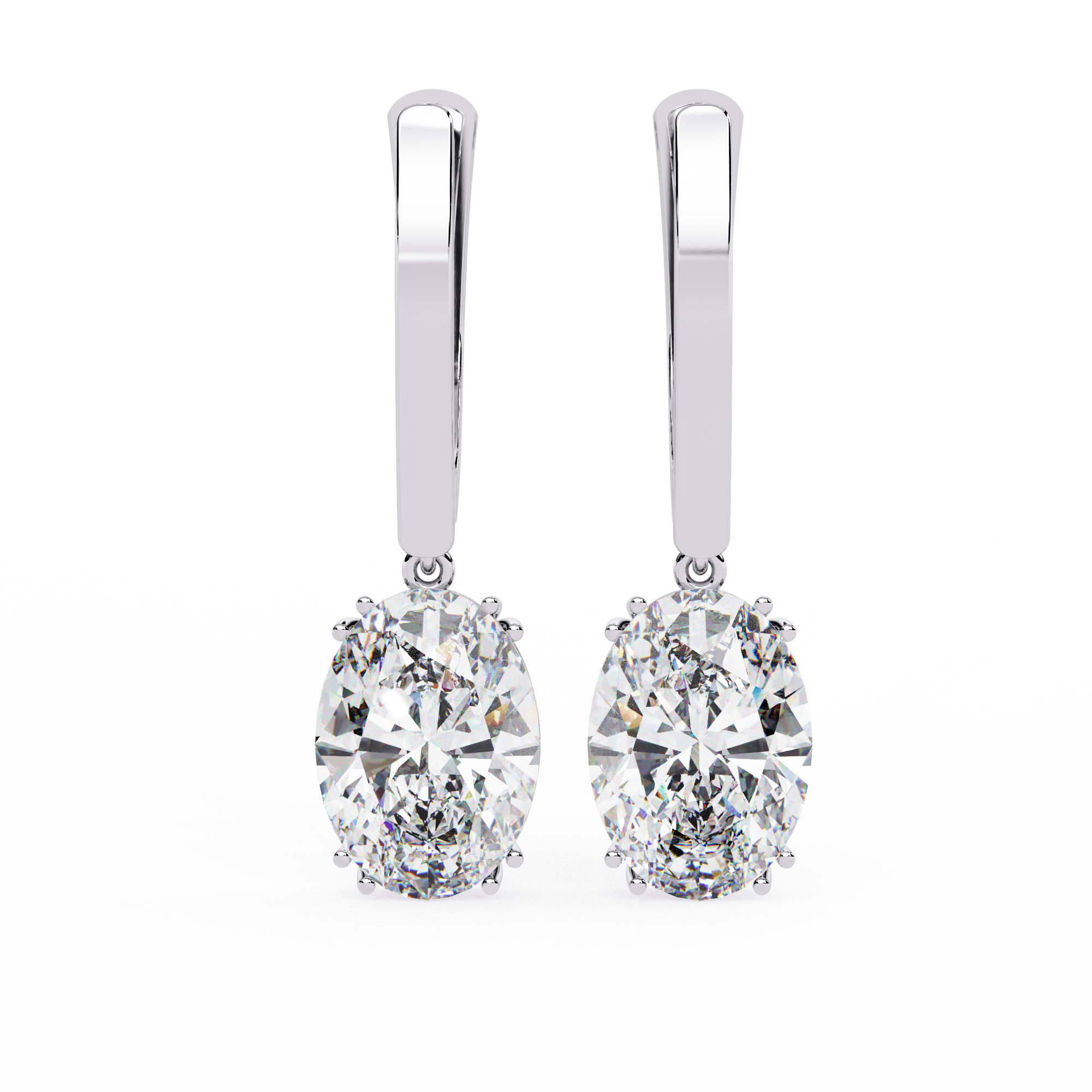 1.62 CT OVAL LUMIÈRE EARRING 18K