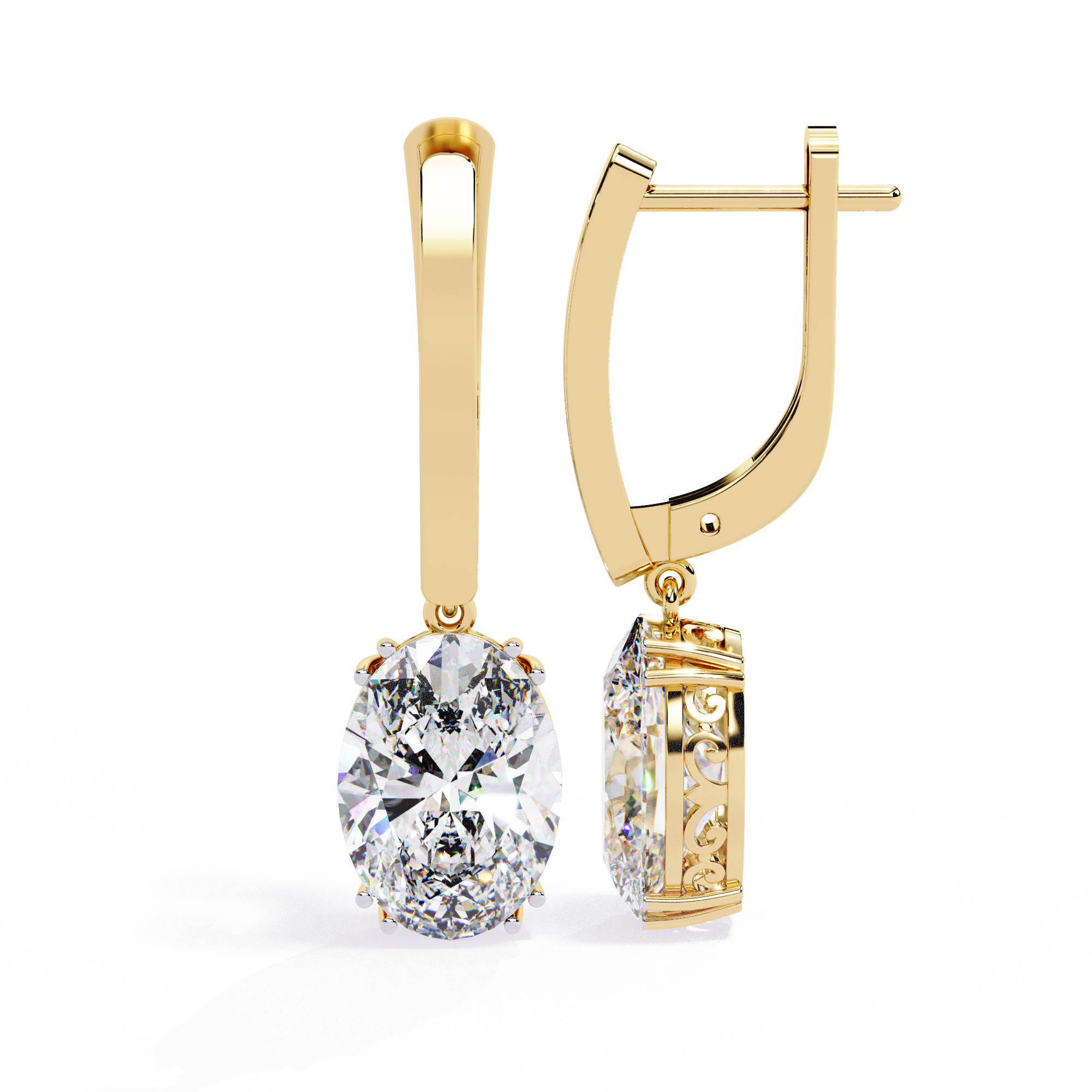 1.62 CT OVAL LUMIERE EARRING