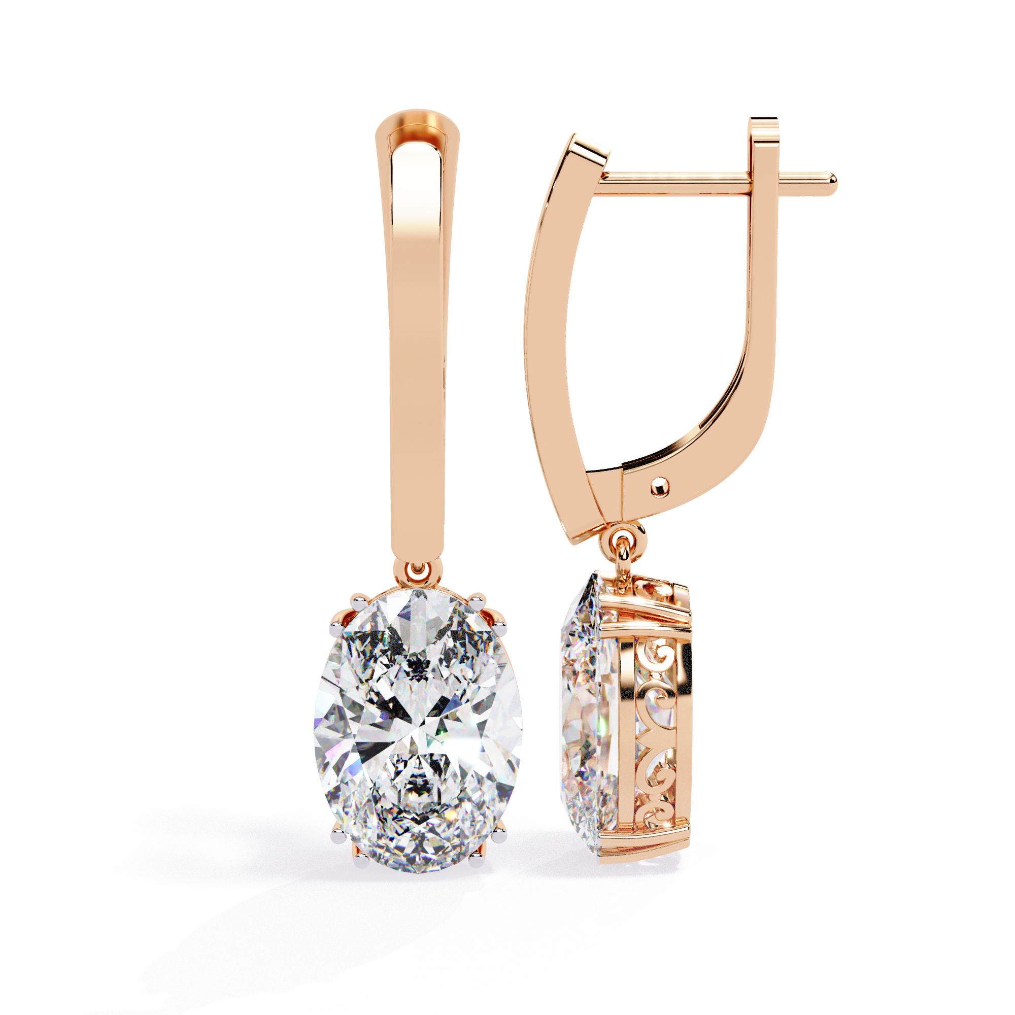 1.62 CT OVAL LUMIÈRE EARRING 18K