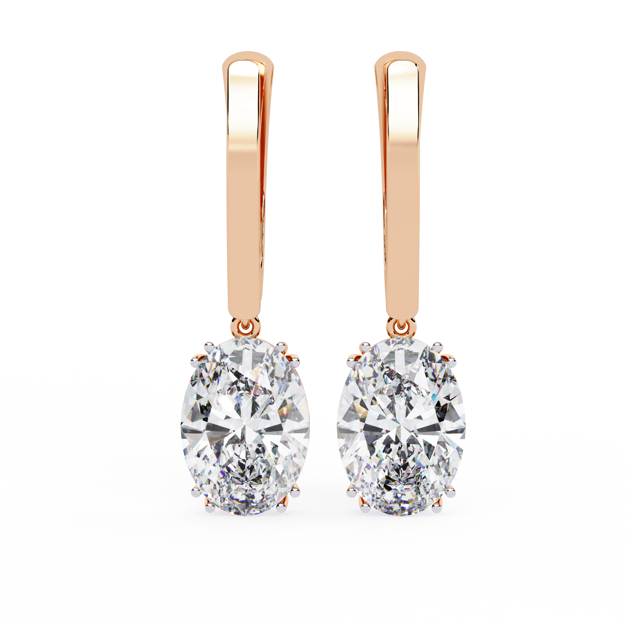 1.62 CT OVAL LUMIÈRE EARRING 18K