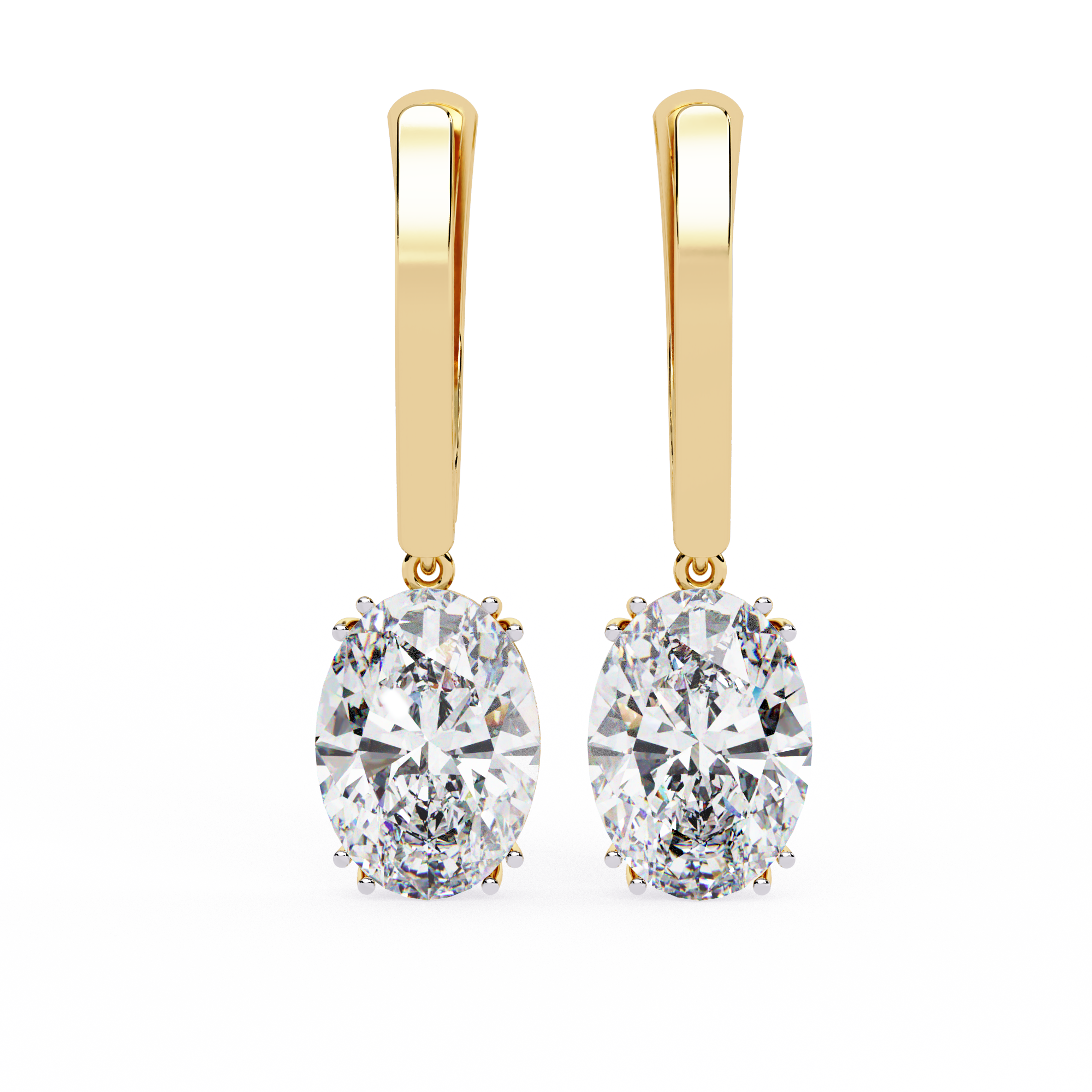 1.62 CT OVAL LUMIÈRE EARRING 18K