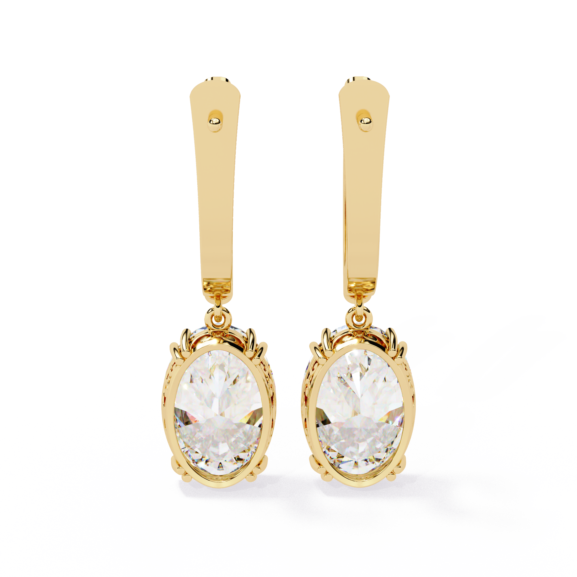 1.62 CT OVAL LUMIÈRE EARRING 18K