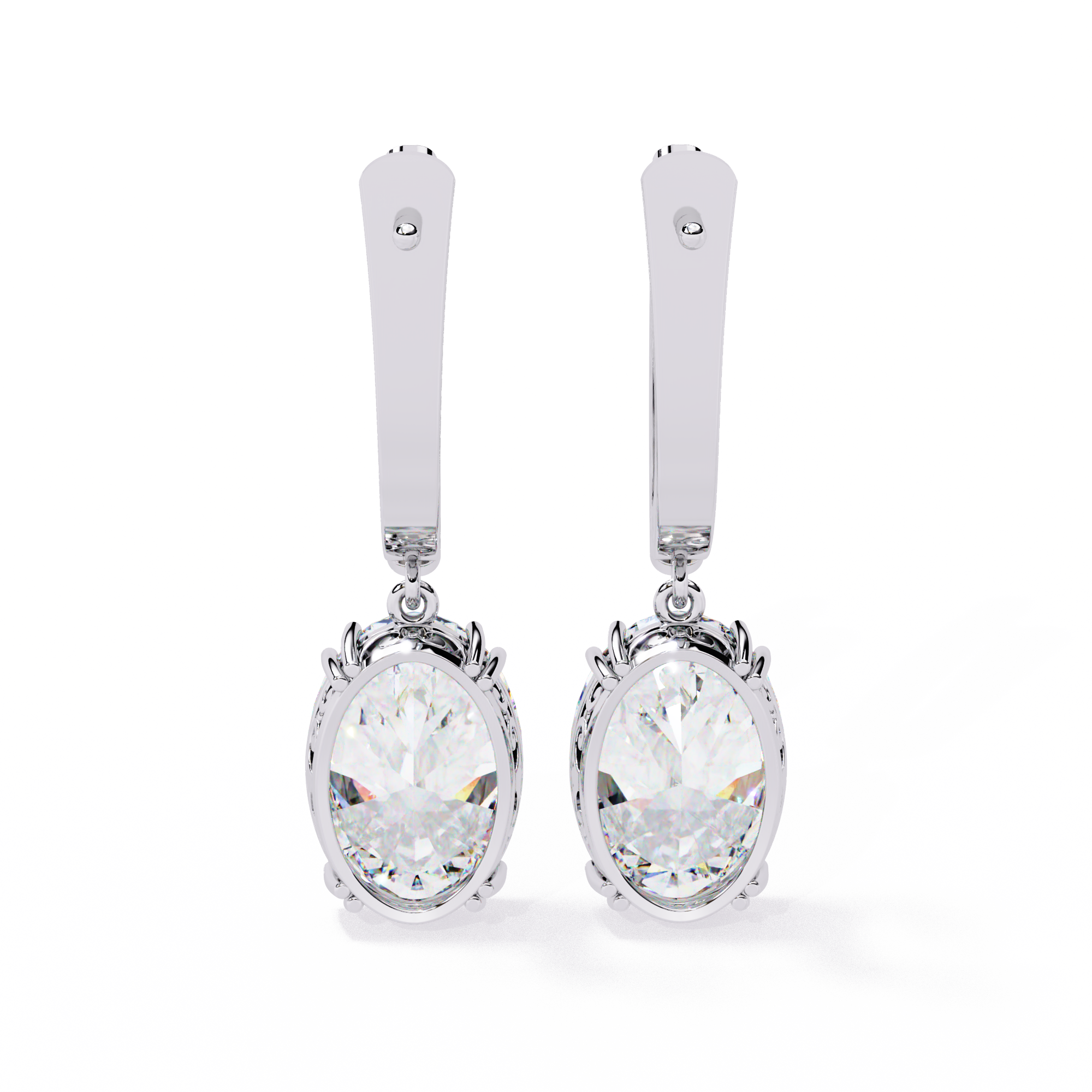1.62 CT OVAL LUMIÈRE EARRING 18K