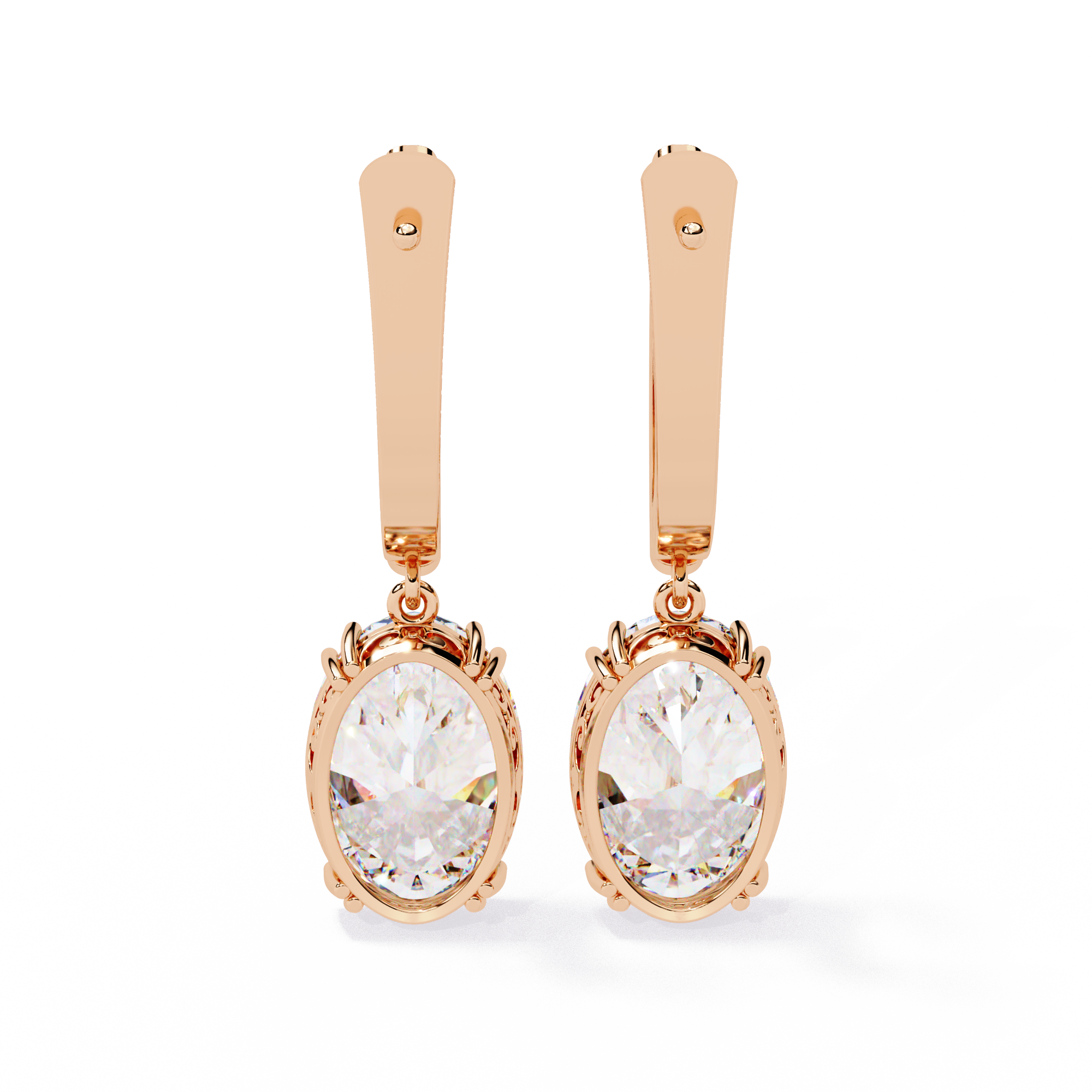 1.62 CT OVAL LUMIÈRE EARRING 18K
