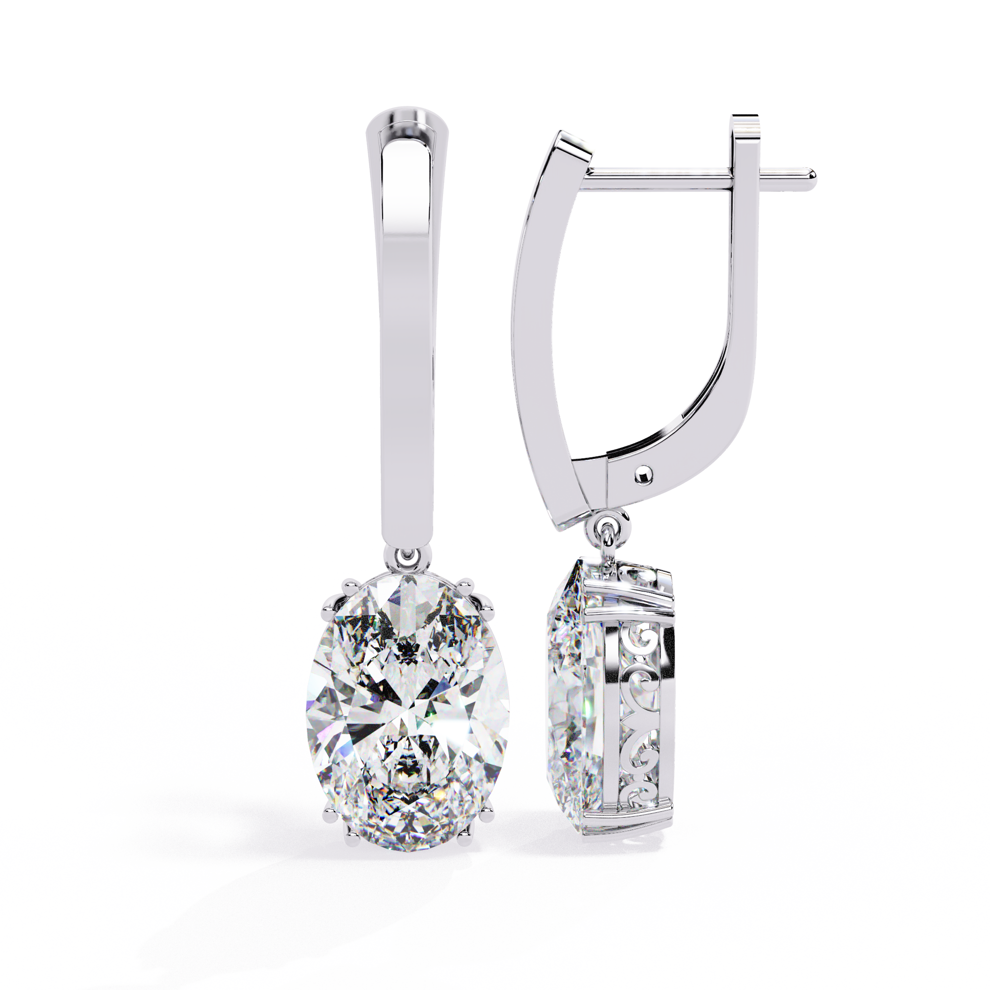 1.62 CT OVAL LUMIÈRE EARRING 18K