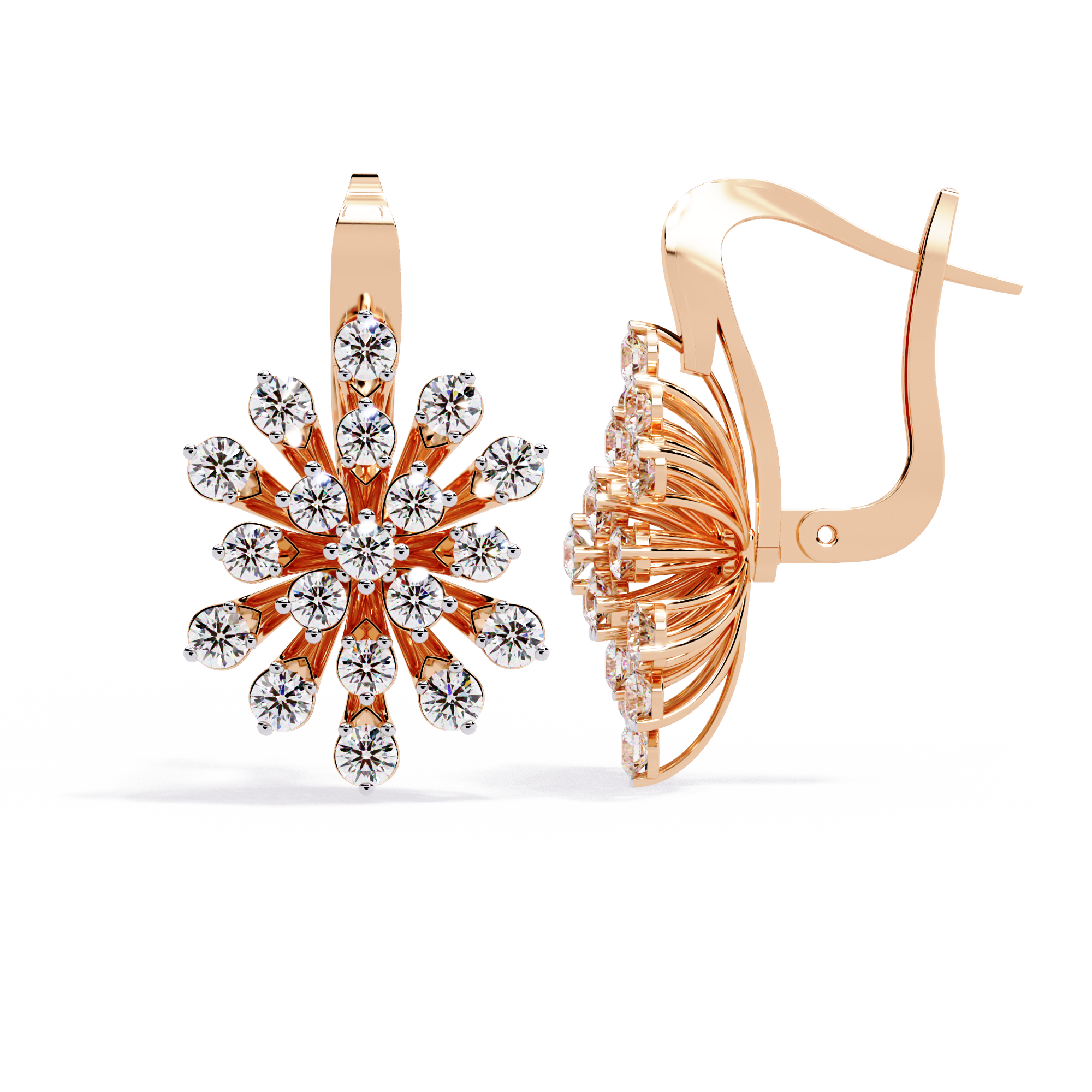 1.75 CT STELLAR BLOOM EARRING 9k