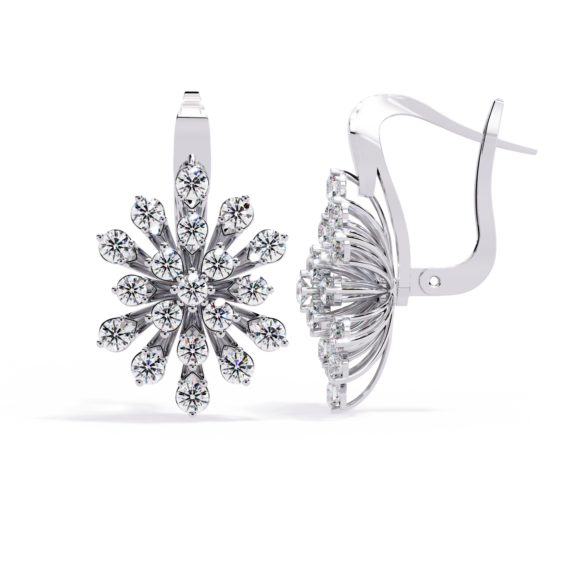 1.75 CT STELLAR BLOOM EARRING 9k