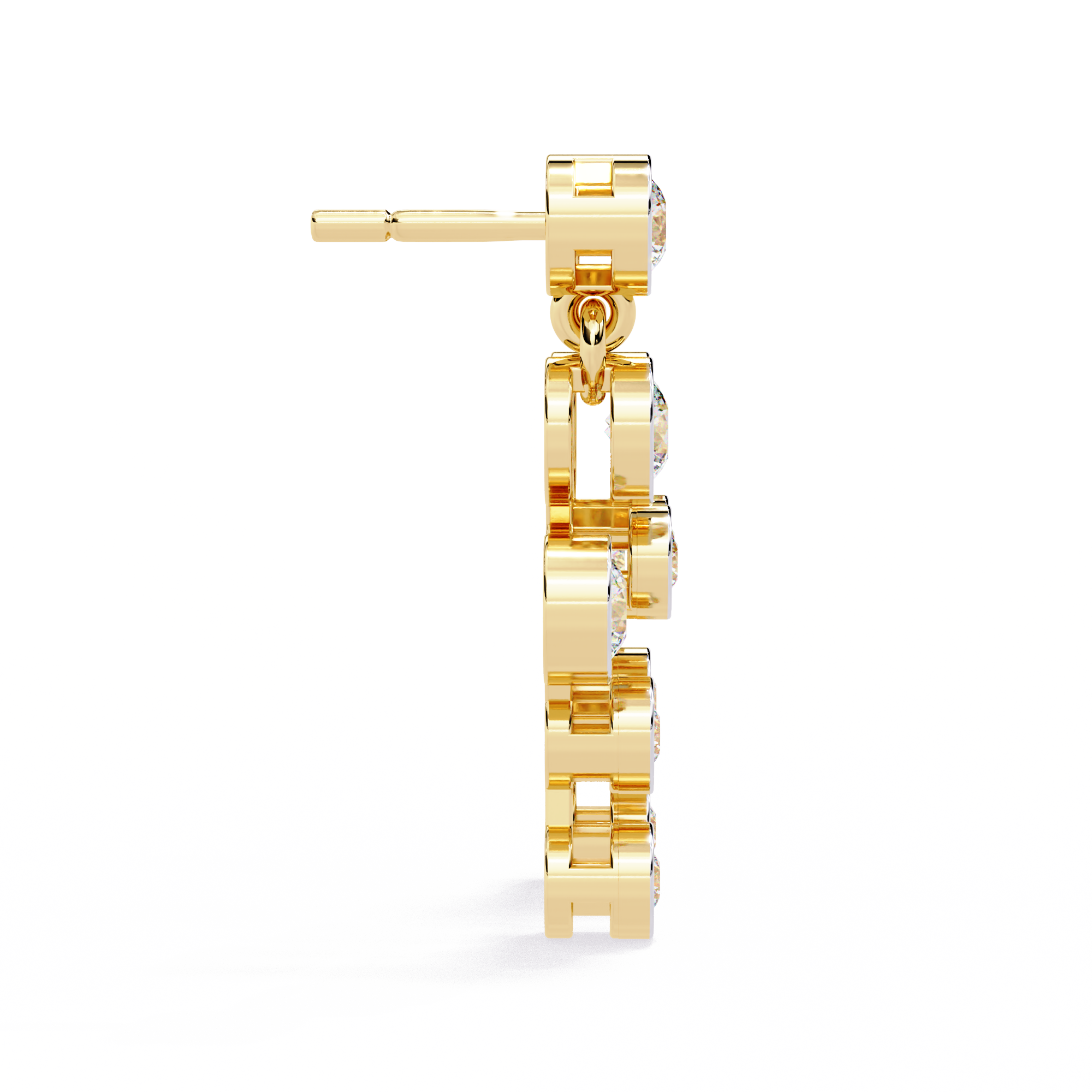 0.39 CT OVAL CASCADE EARRING 18K