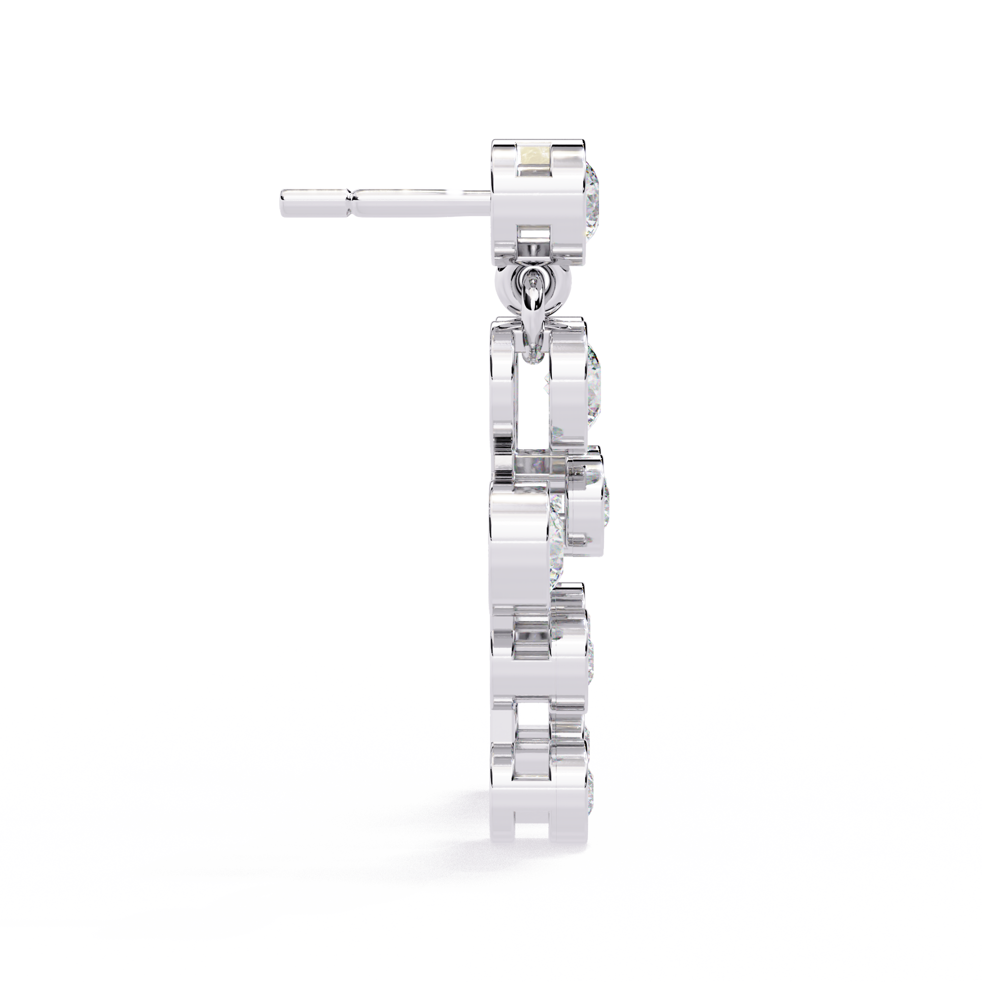 0.39 CT OVAL CASCADE EARRING 18K