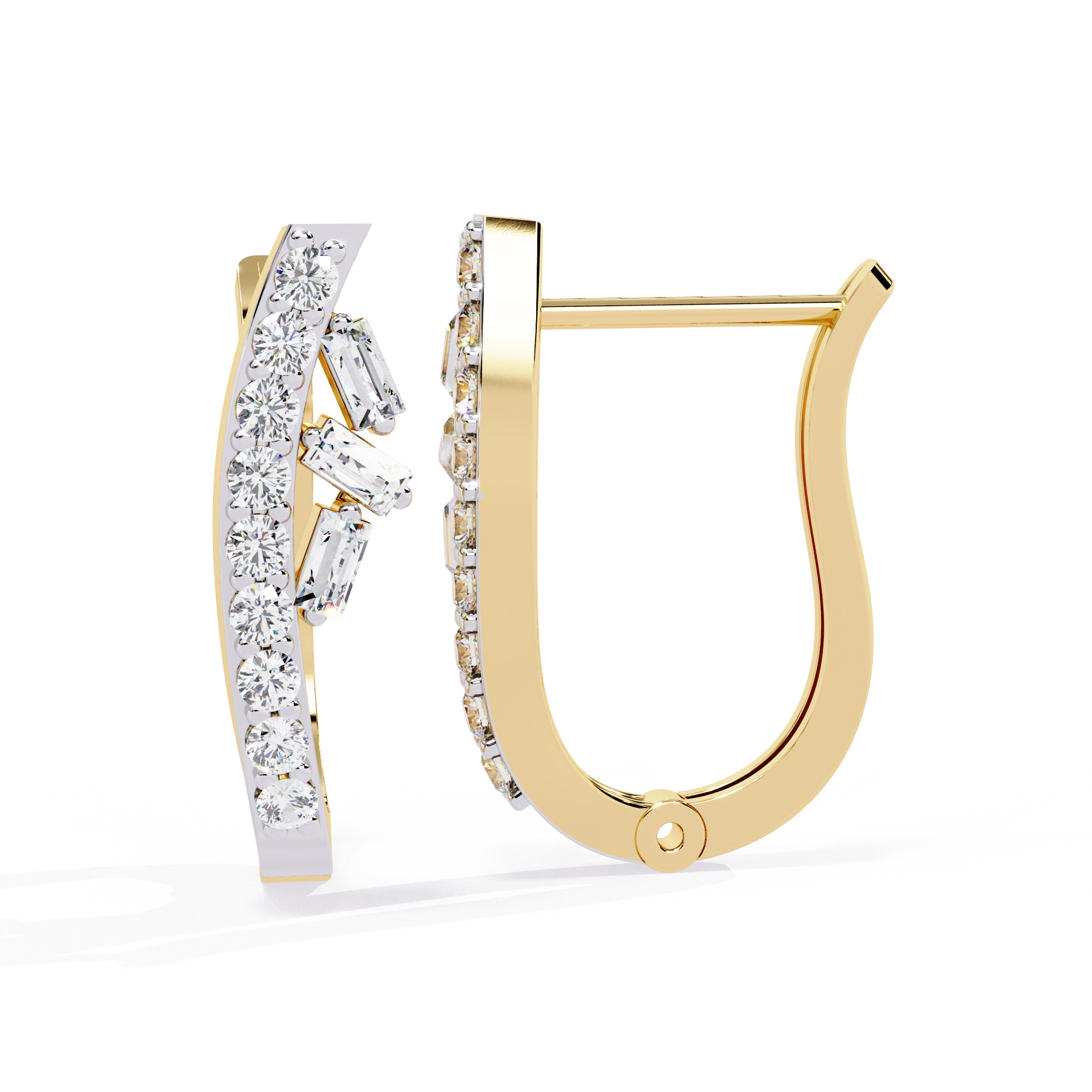 0.38 CT SPLIT GLINT EARRING 9k