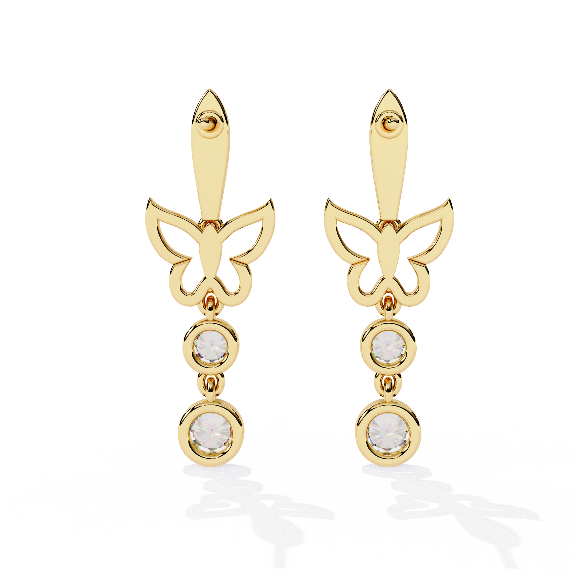 0.55 CT WHISPERING WINGS EARRING 18K
