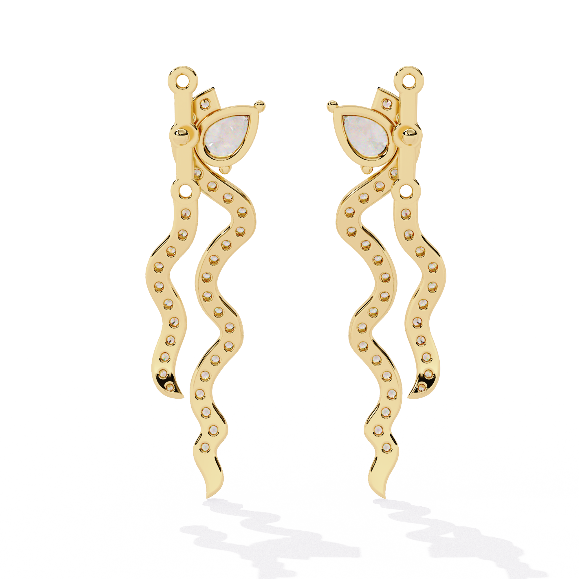 0.84 CT SERPENTINE GRACE EARRING 18K