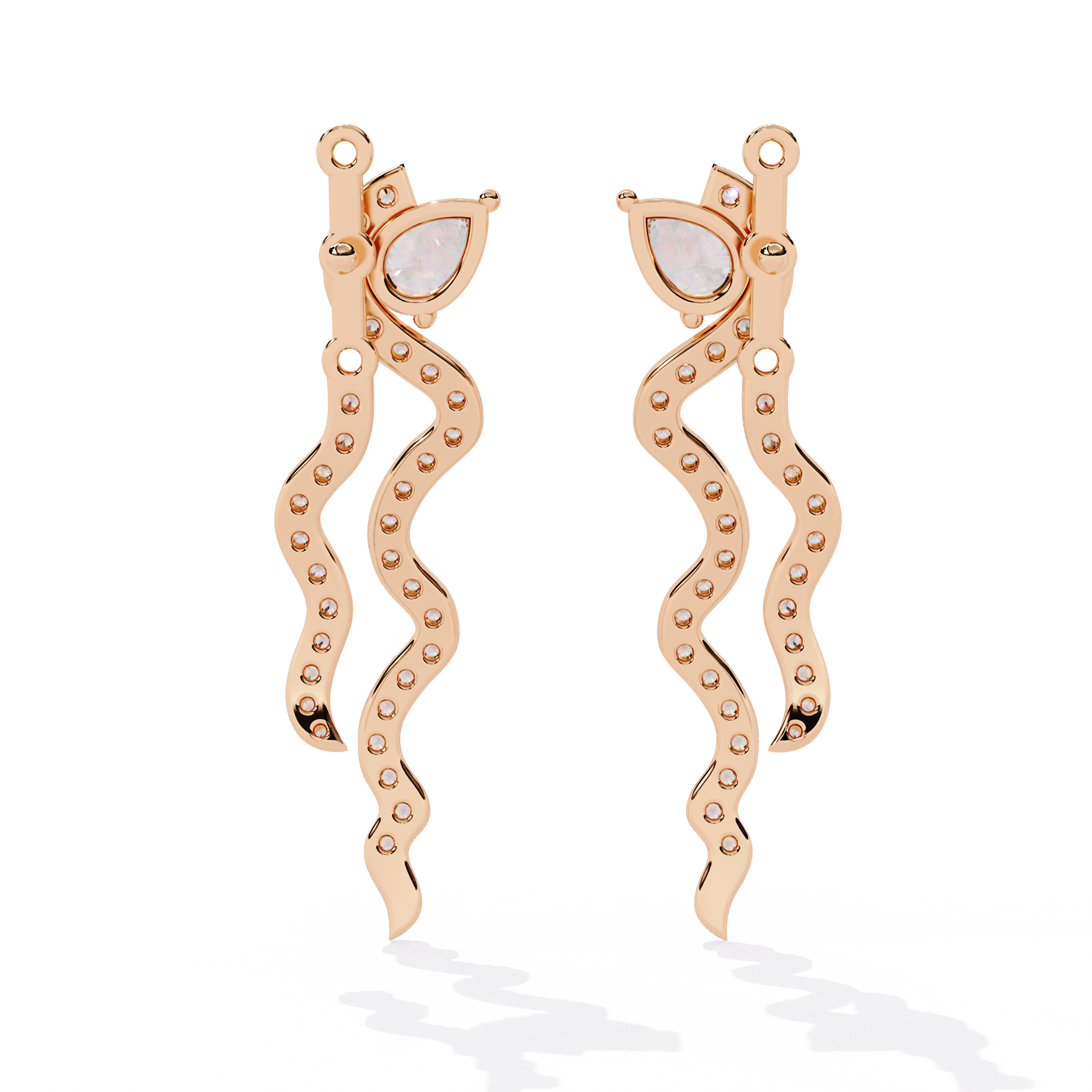 0.84 CT SERPENTINE GRACE EARRING 18K