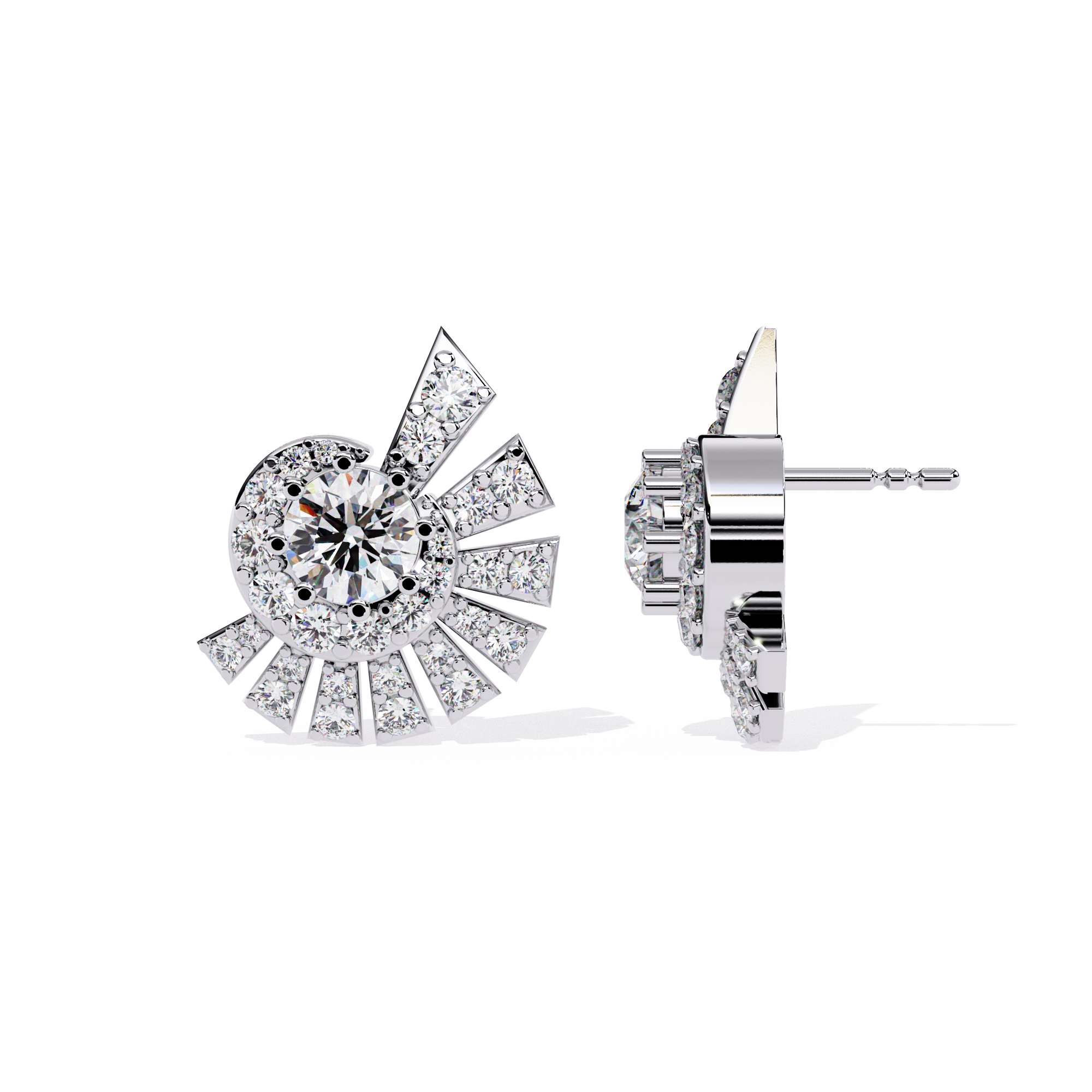 1.66 CT AURORA FLARE EARRING 9k