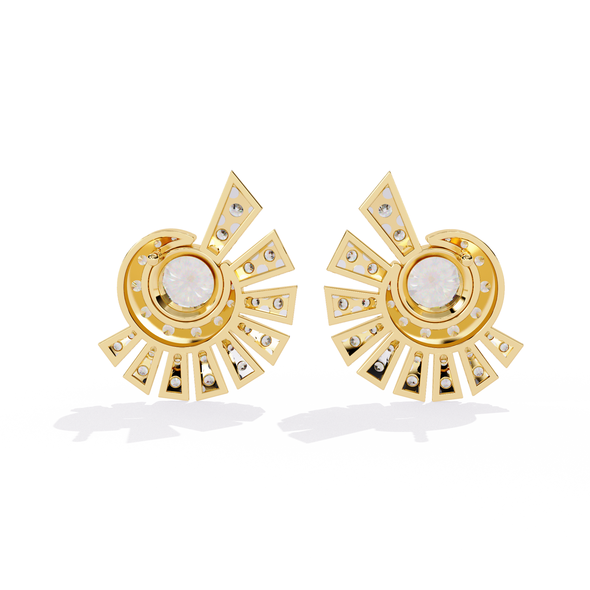 1.66 CT AURORA FLARE EARRING 9k