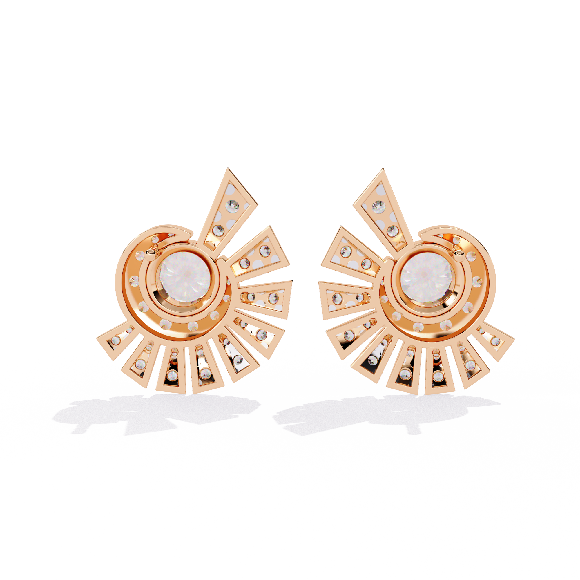 1.66 CT AURORA FLARE EARRING 9k