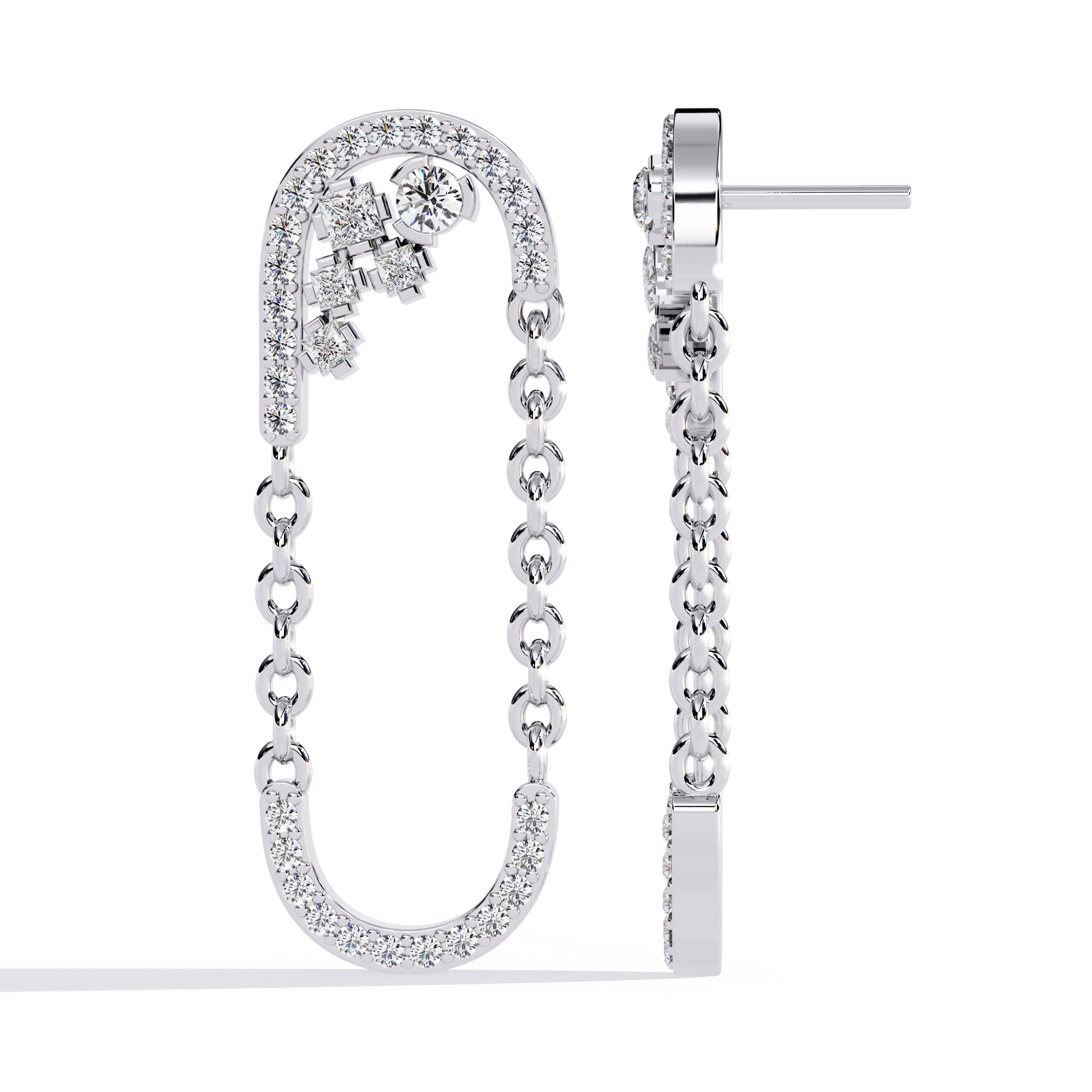0.49 CT ETERNAL LOOP EARRING 9k