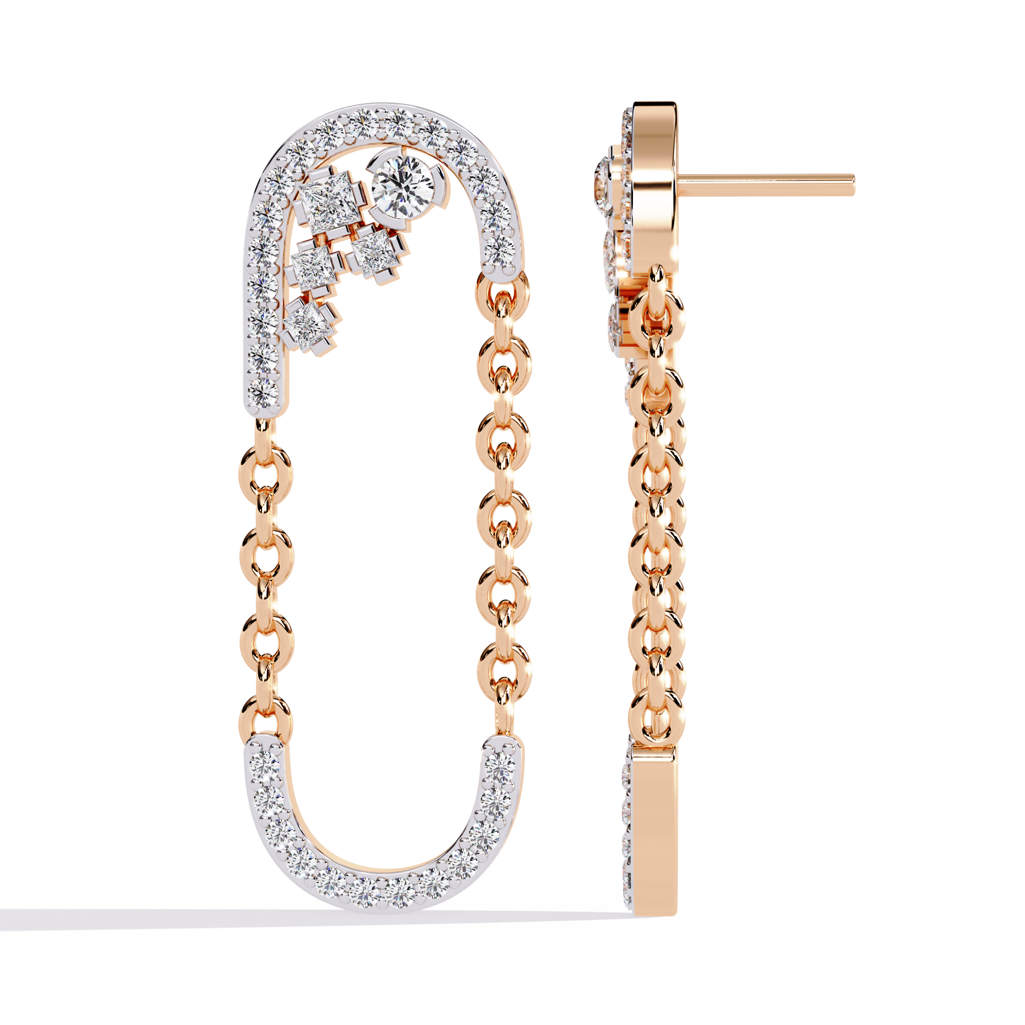 0.49 CT ETERNAL LOOP EARRING 9k
