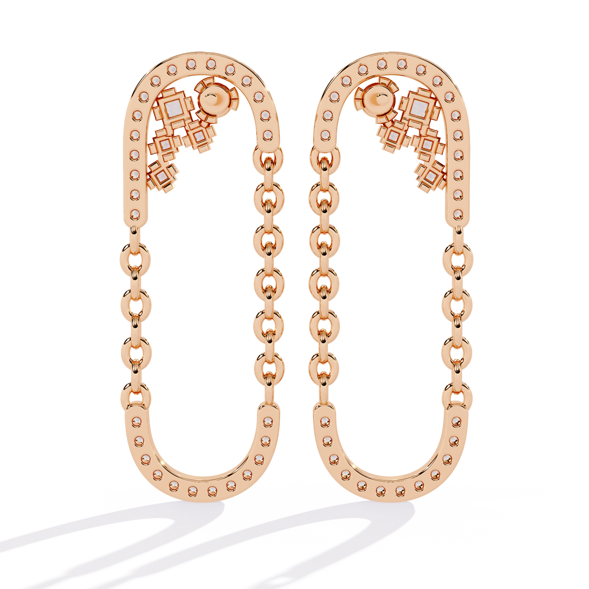 0.49 CT ETERNAL LOOP EARRING 9k
