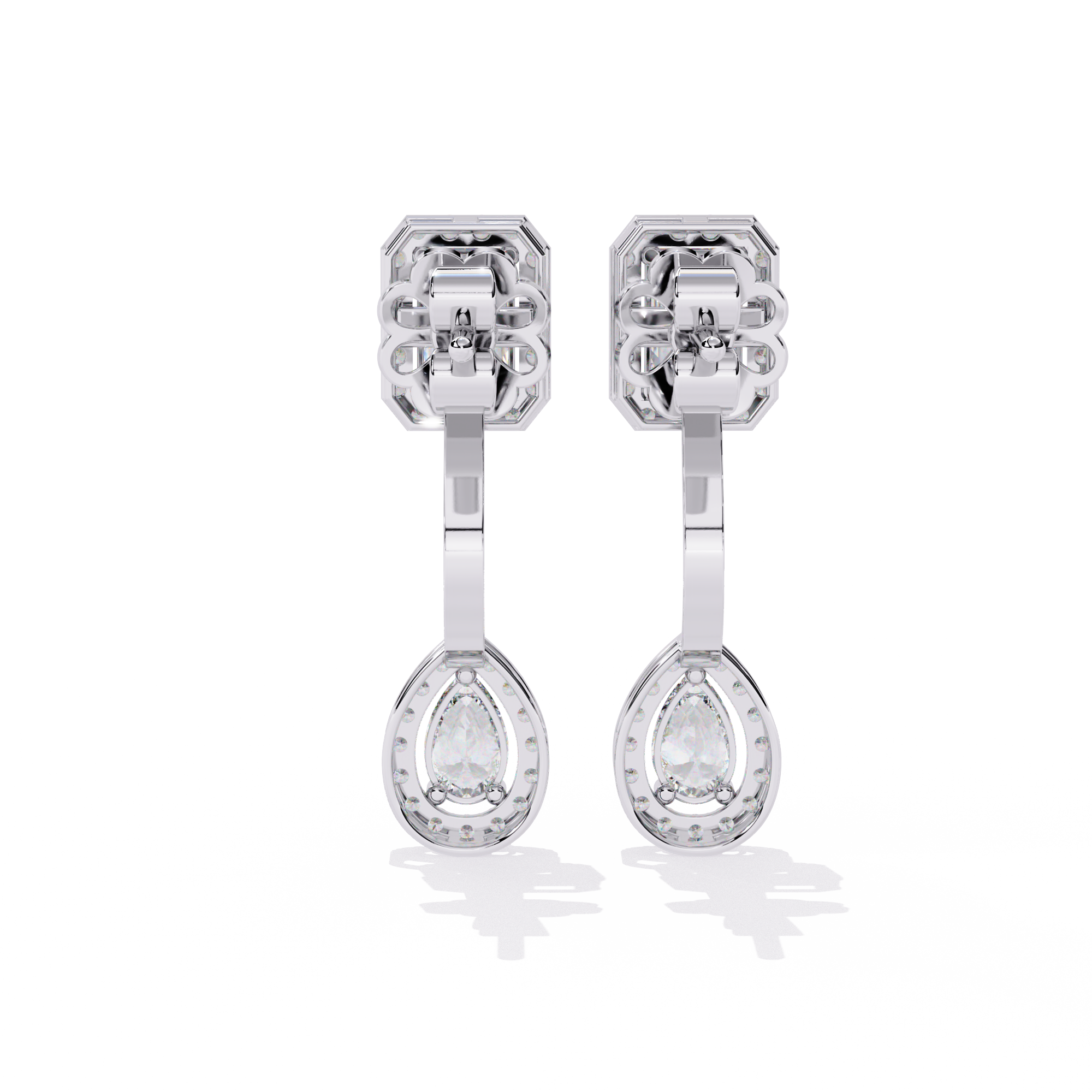 2.12 CT DUO HALO EARRING 18K